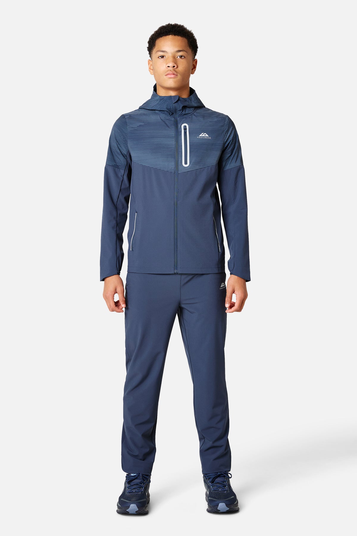 Boys Geo Hood - Storm Blue/ Storm Grey