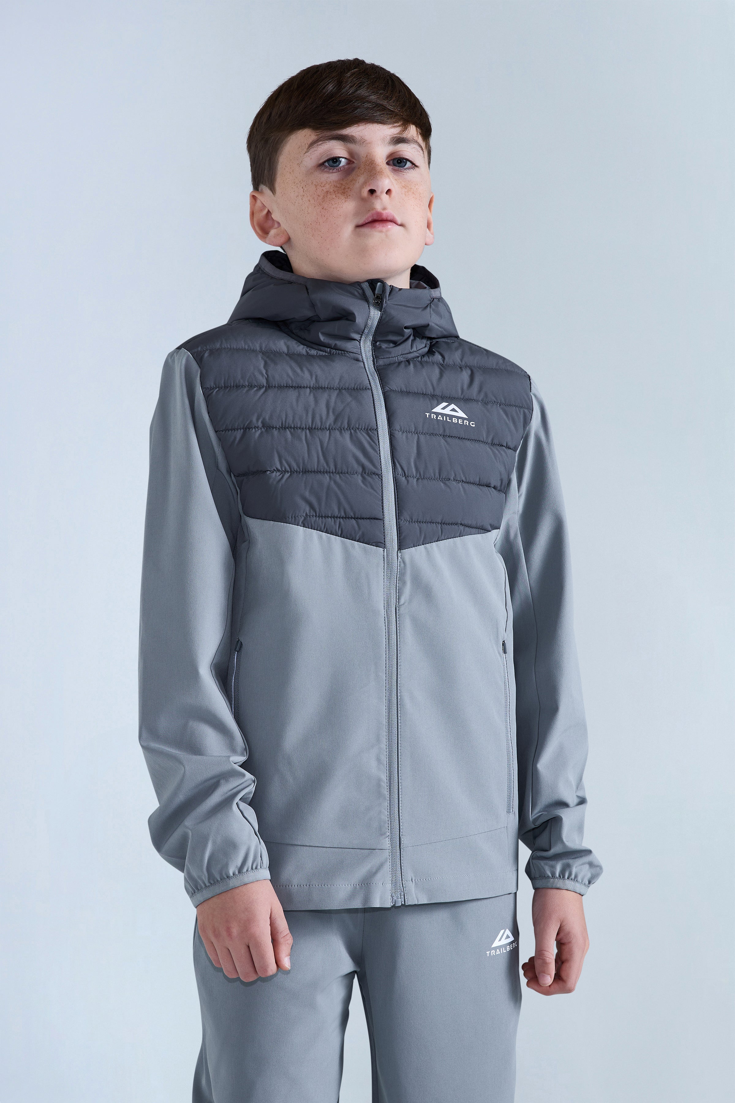 Boys Dune Hybrid Jacket - Moon Grey/Iron Grey