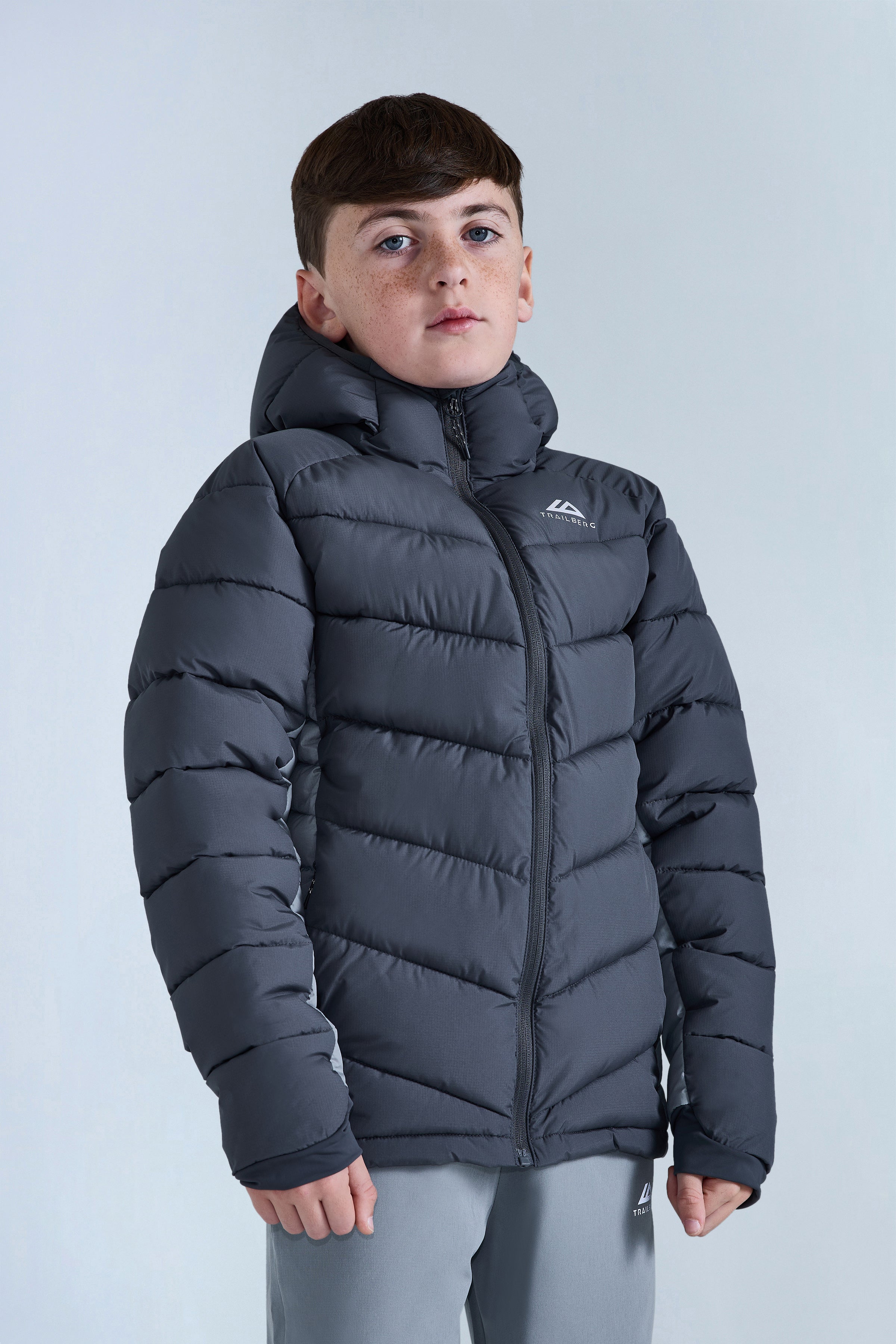 Boys Climate Insulated Jacket - Iron Grey/Moon Grey