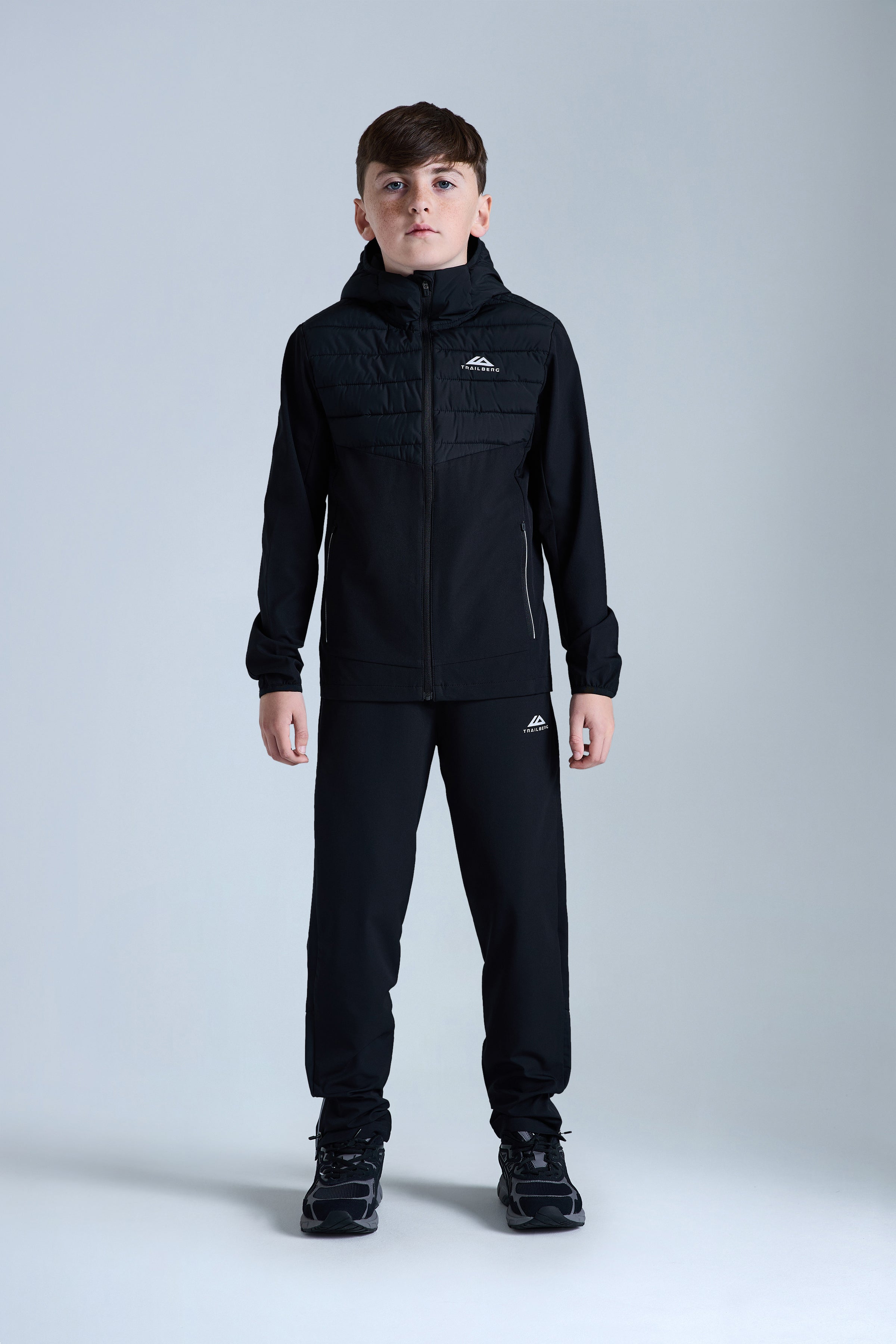 Boys Dune Hybrid Tracksuit - Black