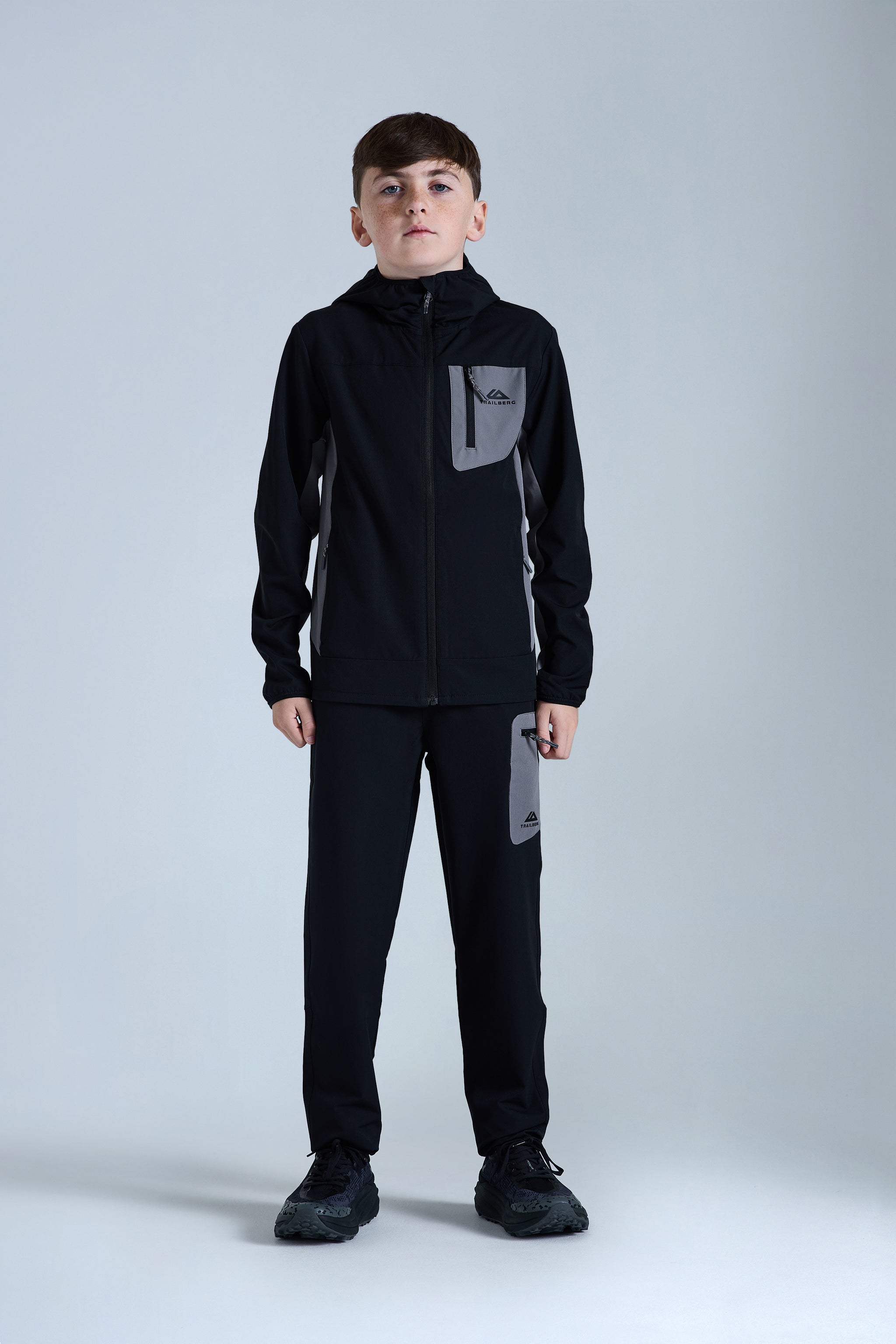Boys Venture Outdoor Tracksuit - Black