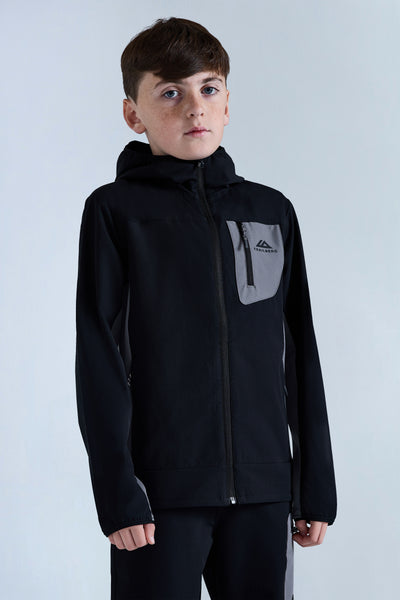 Boys Venture Gridded Hood - Black/Urban Smoke