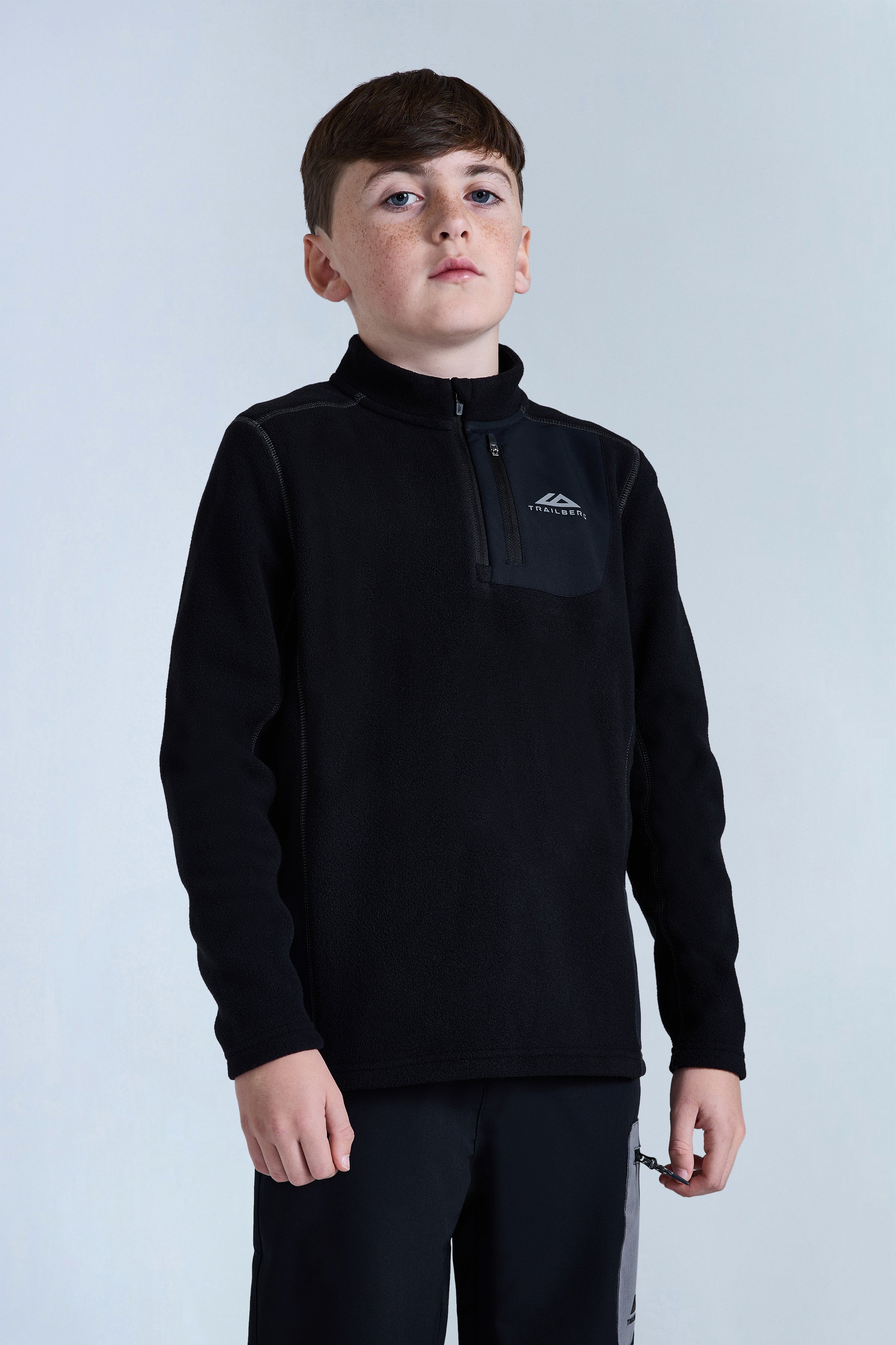 Boys Astra Microfleece 1/4 Zip - Black
