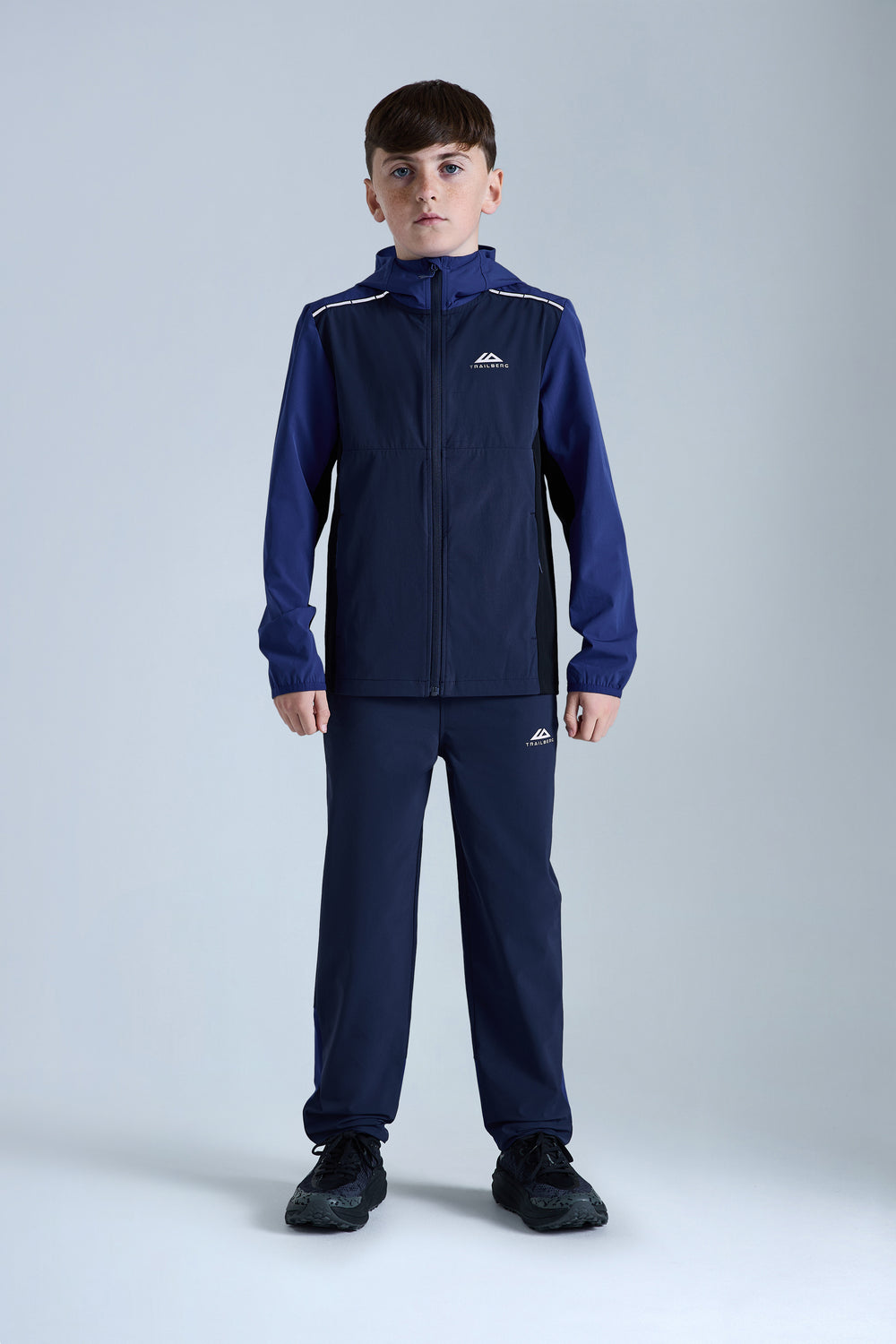 Tiger Boy Winter Tracksuit for Kids – Navy Blue Sweatshirt & Jogger Set