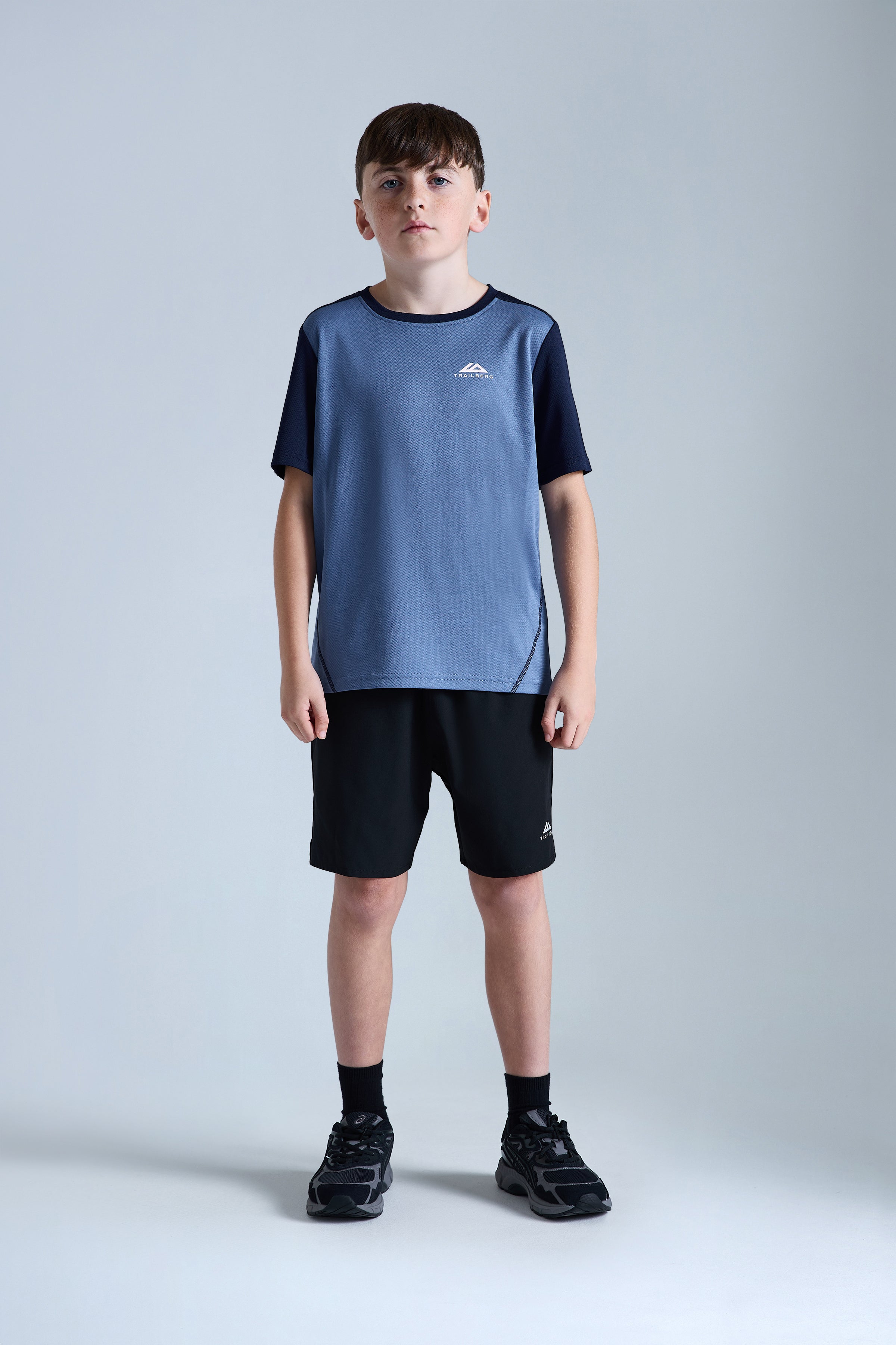 Boys Essentials Tee - Blue Essence/Navy Blue