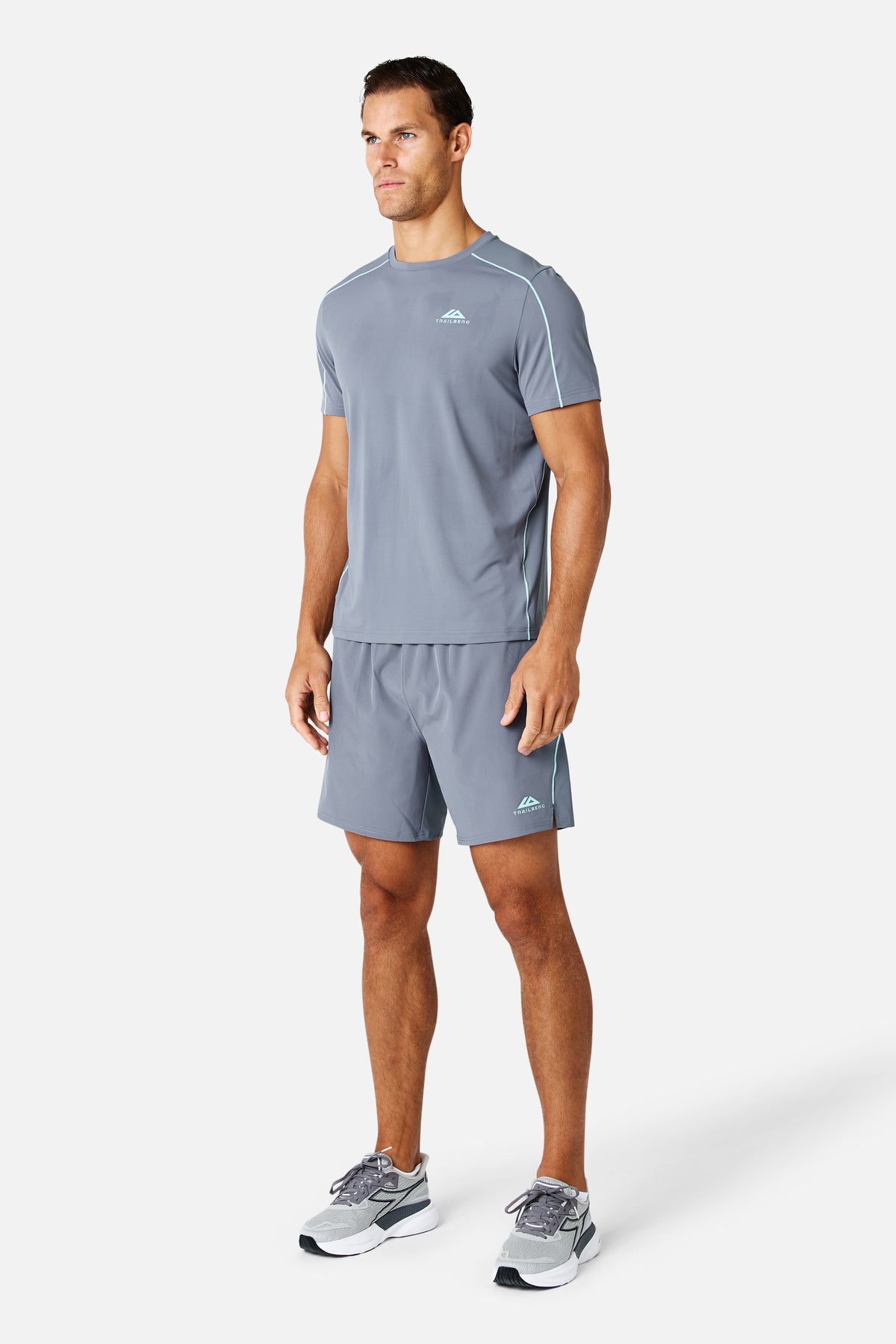 Momentum Short - Ash Grey/ Celeste