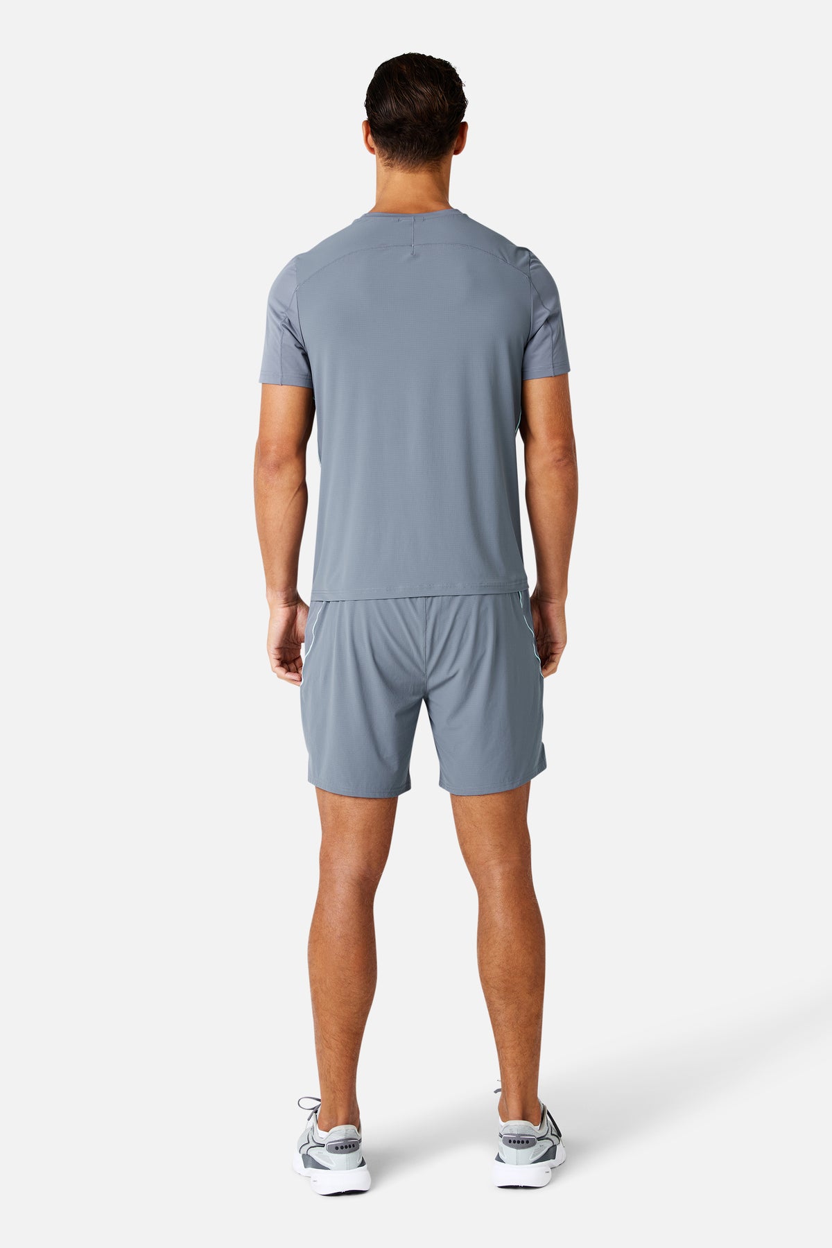 Momentum Tee - Ash Grey/ Celeste