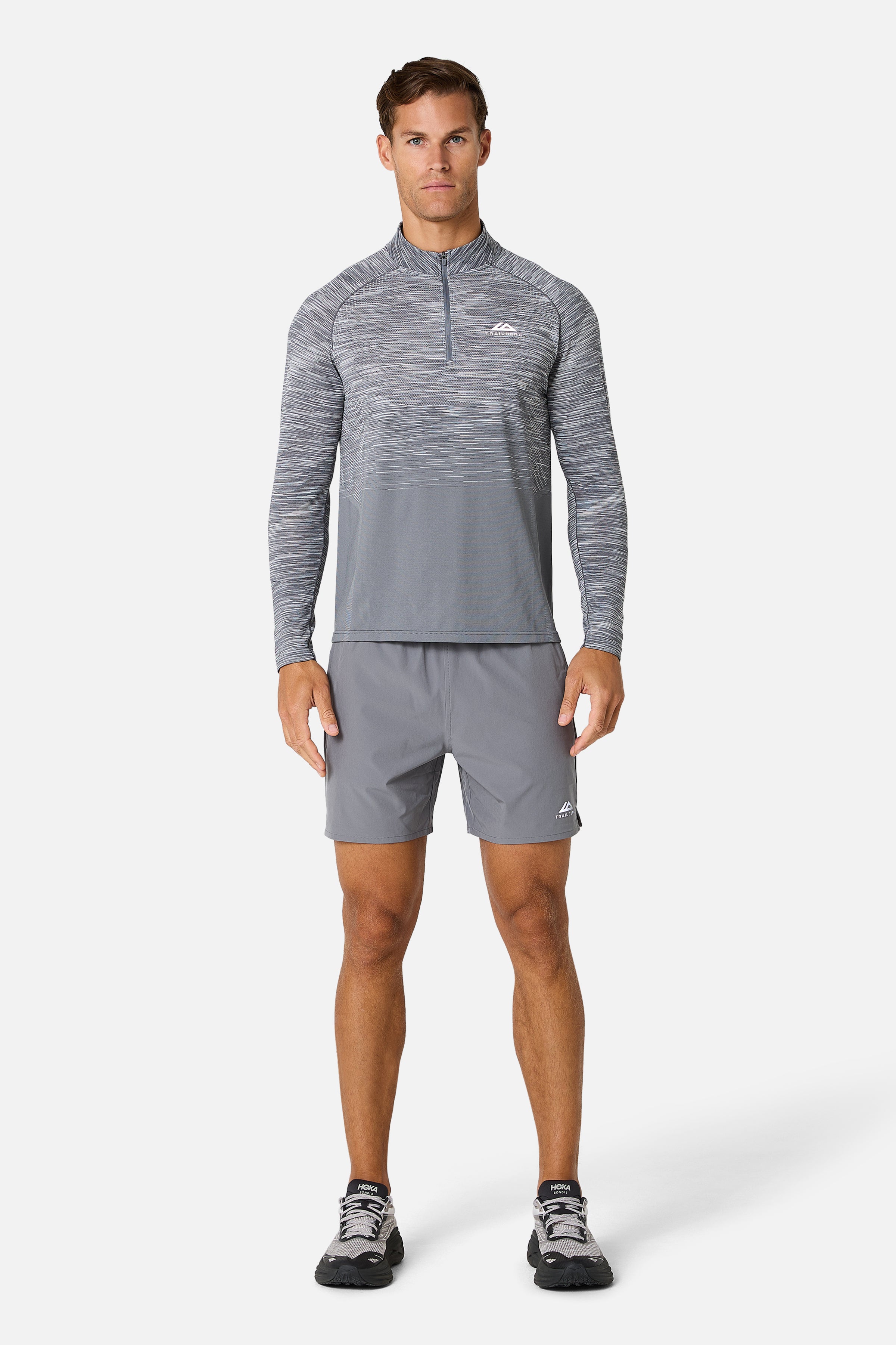 Arc Seamless 1/4 Zip Essentials Twinset - Nightfall Grey/Graphite Grey/Ash Grey/Lunar Grey