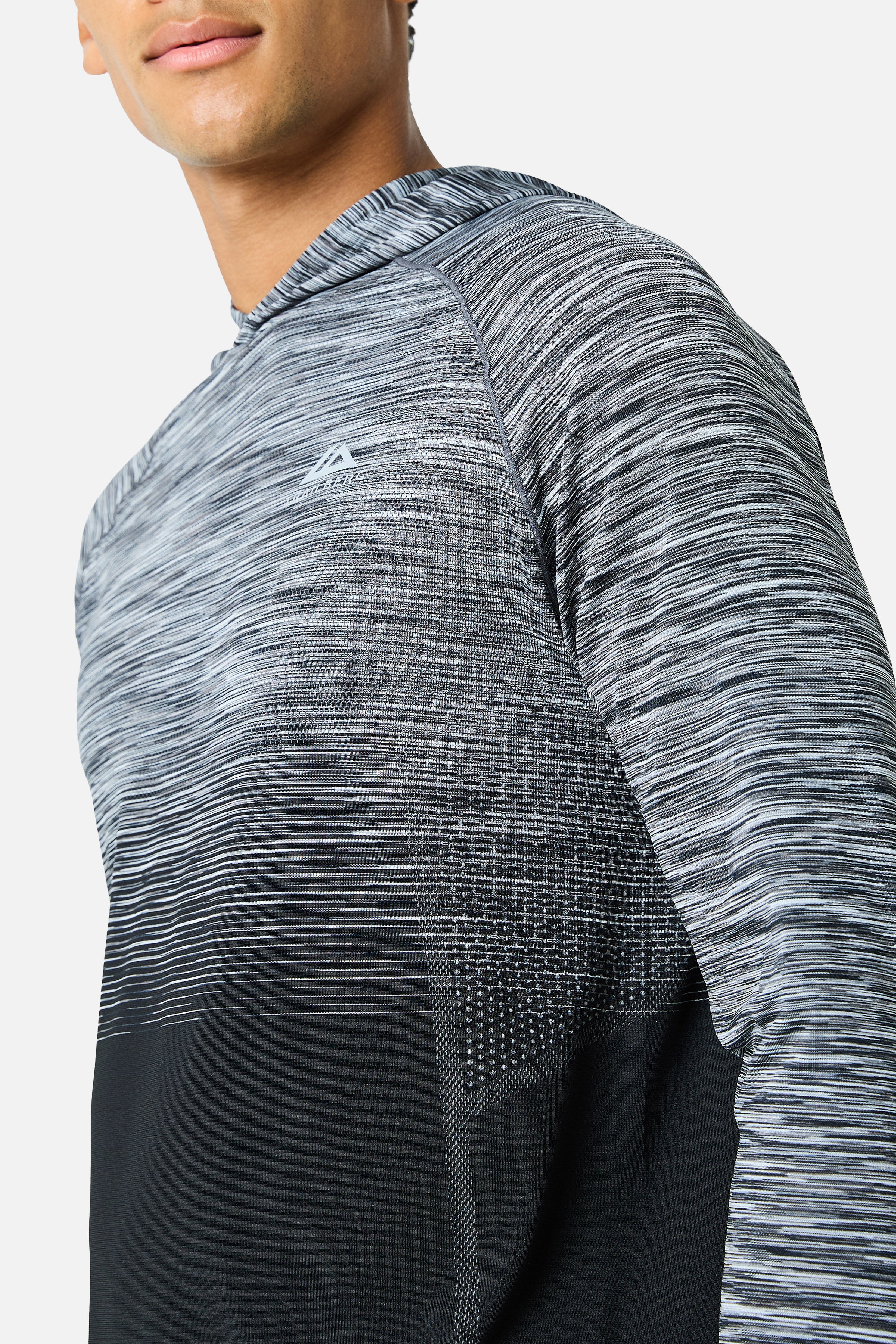 Arc Seamless Hood Twinset - Black/Moon Grey
