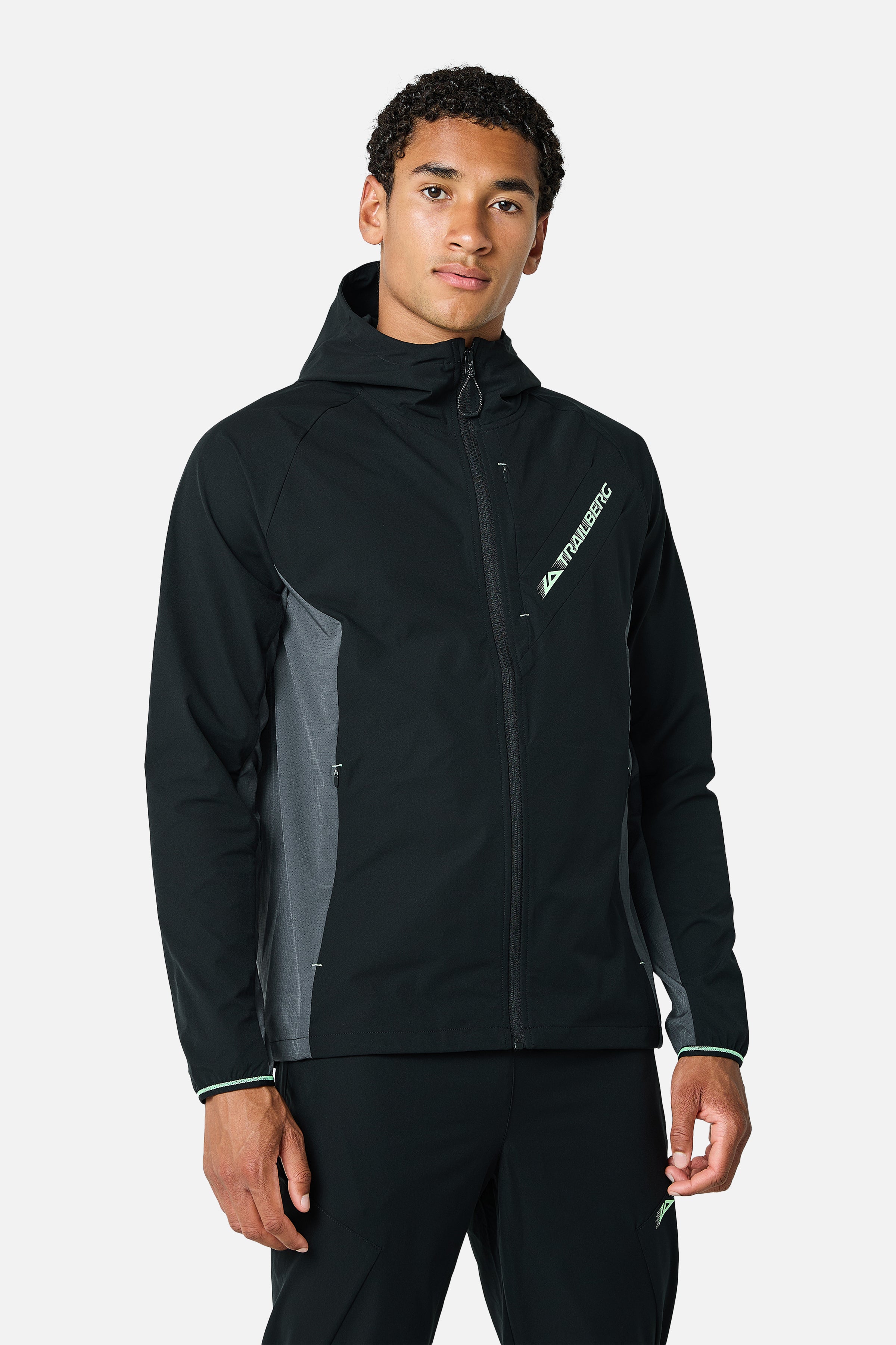 Pulsewave Hood - Black/Volcano Grey/Mint Green