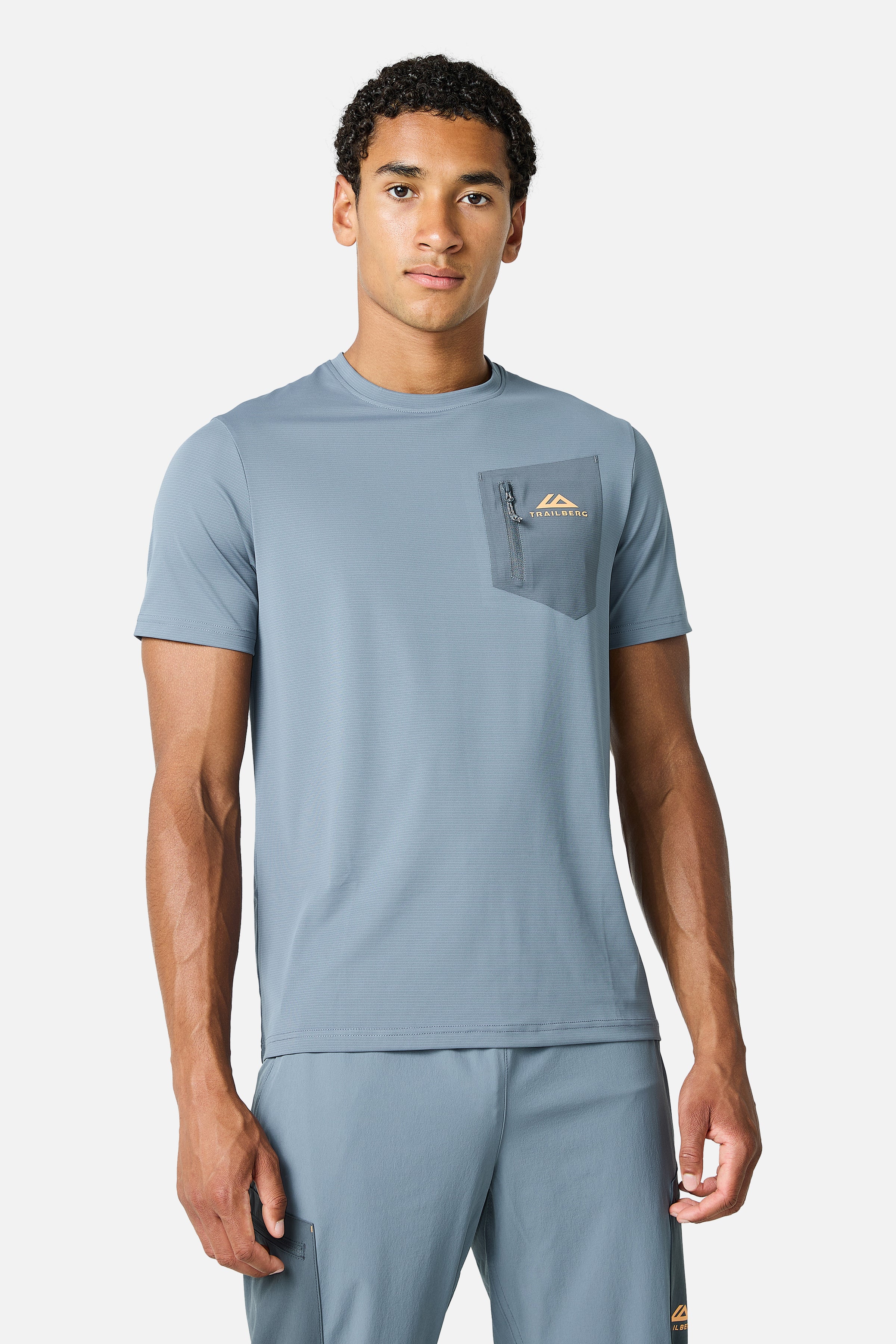 Oberland Cargo Tee - Ash Grey/Graphite Grey/Melon Sorbet