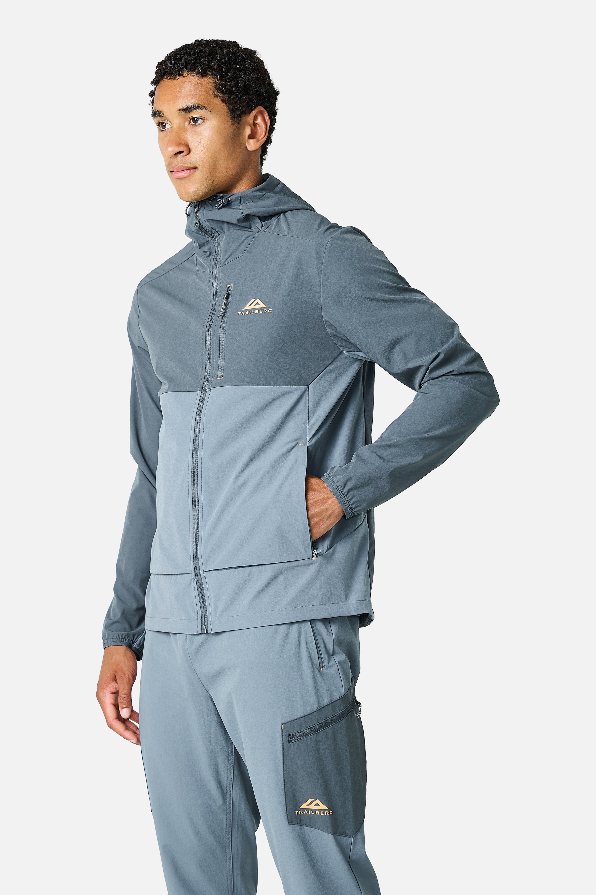 Oberland Cargo Hood - Ash Grey/Graphite Grey/Melon Sorbet