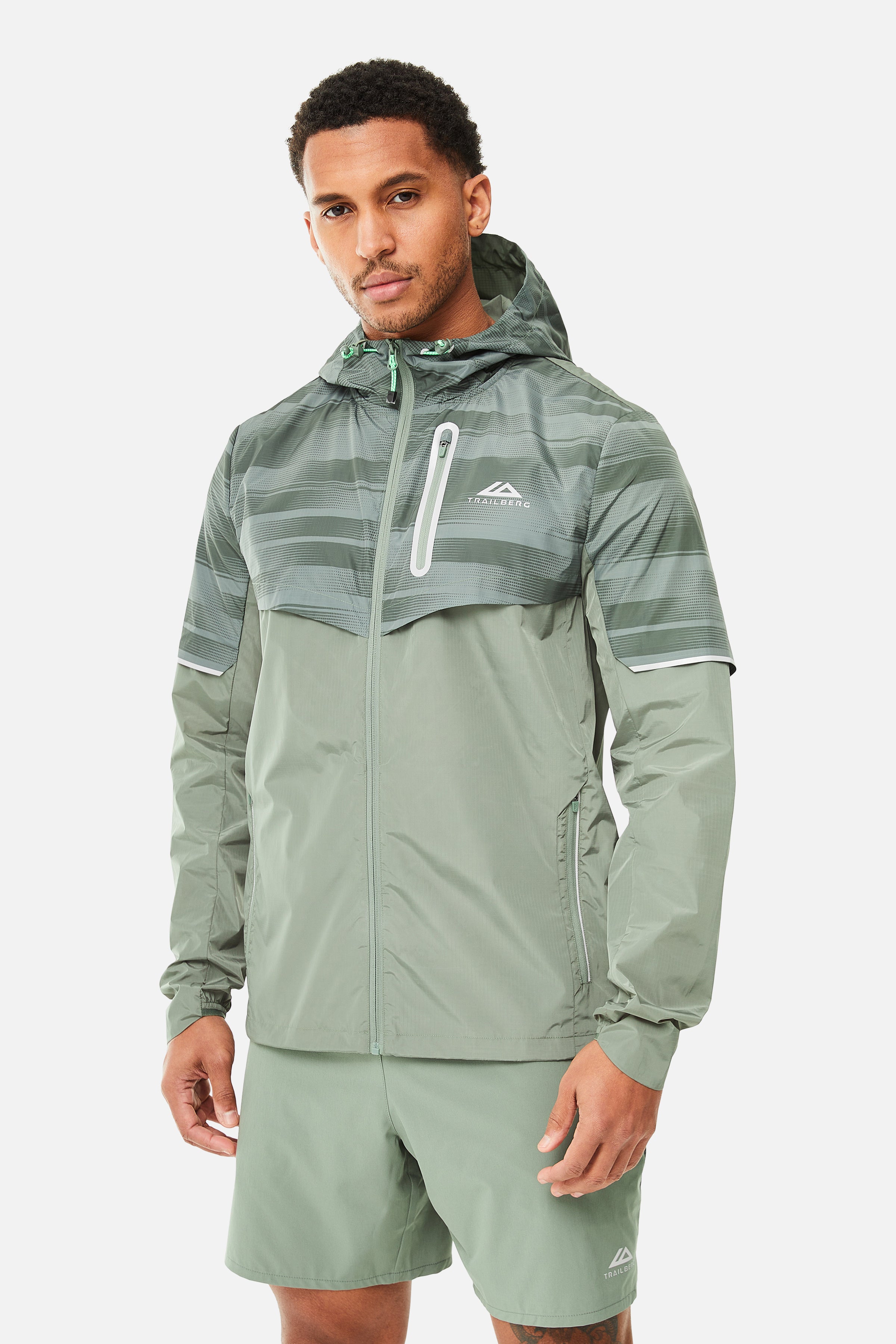 Dimension 2.0 Windbreaker - Pine Dust/Dark Fern