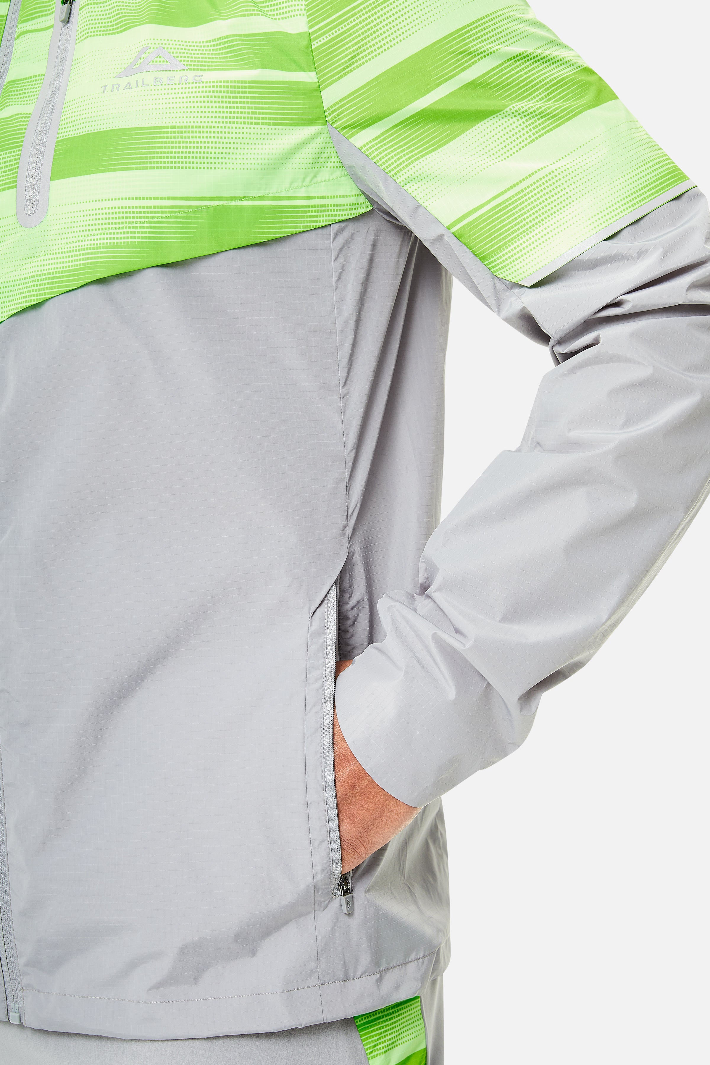 Dimension 2.0 Windbreaker - Moon Grey/Neon Lime/Vivid Green