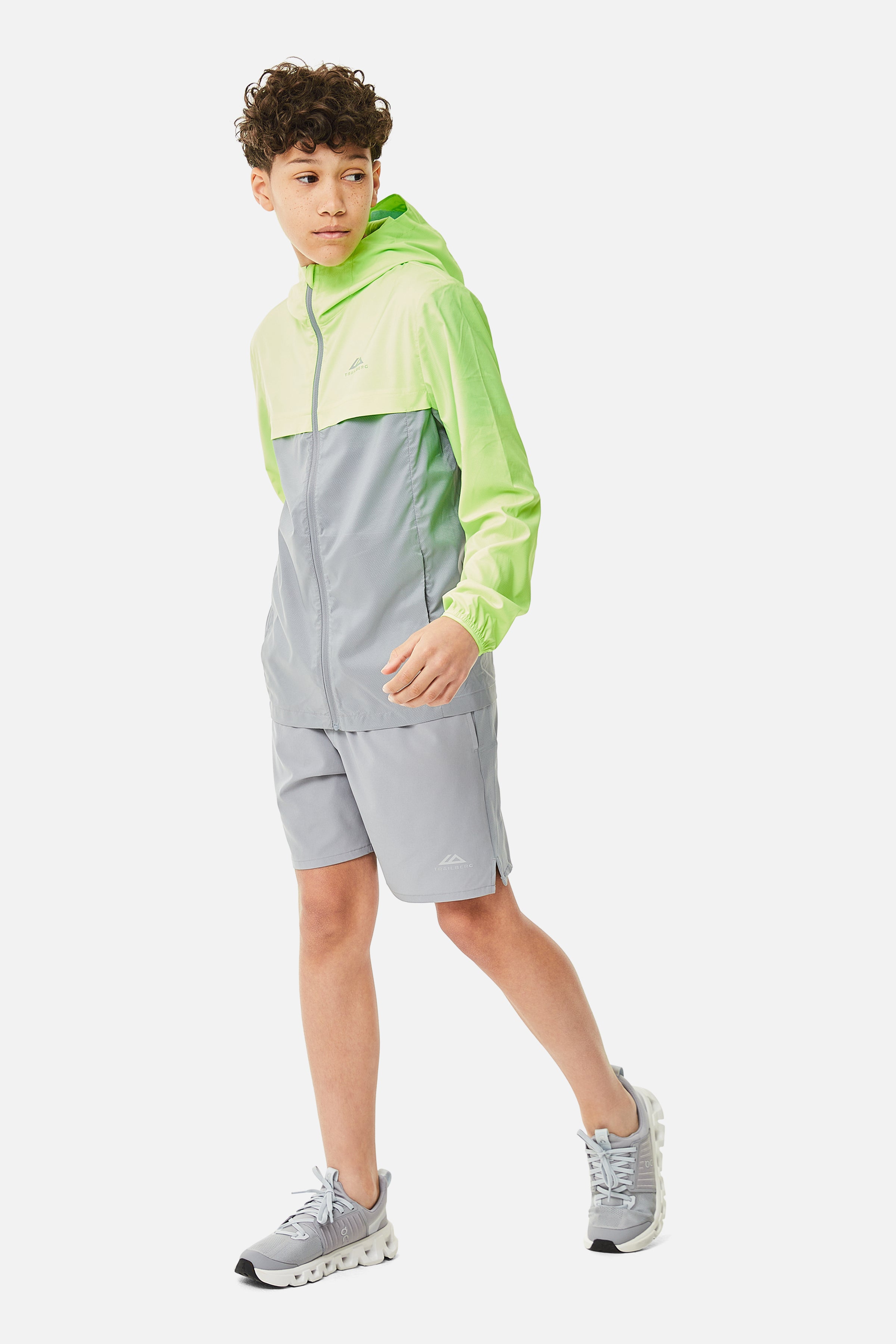 Boys Mentum Essentials Windset - Neon Lime/Moon Grey