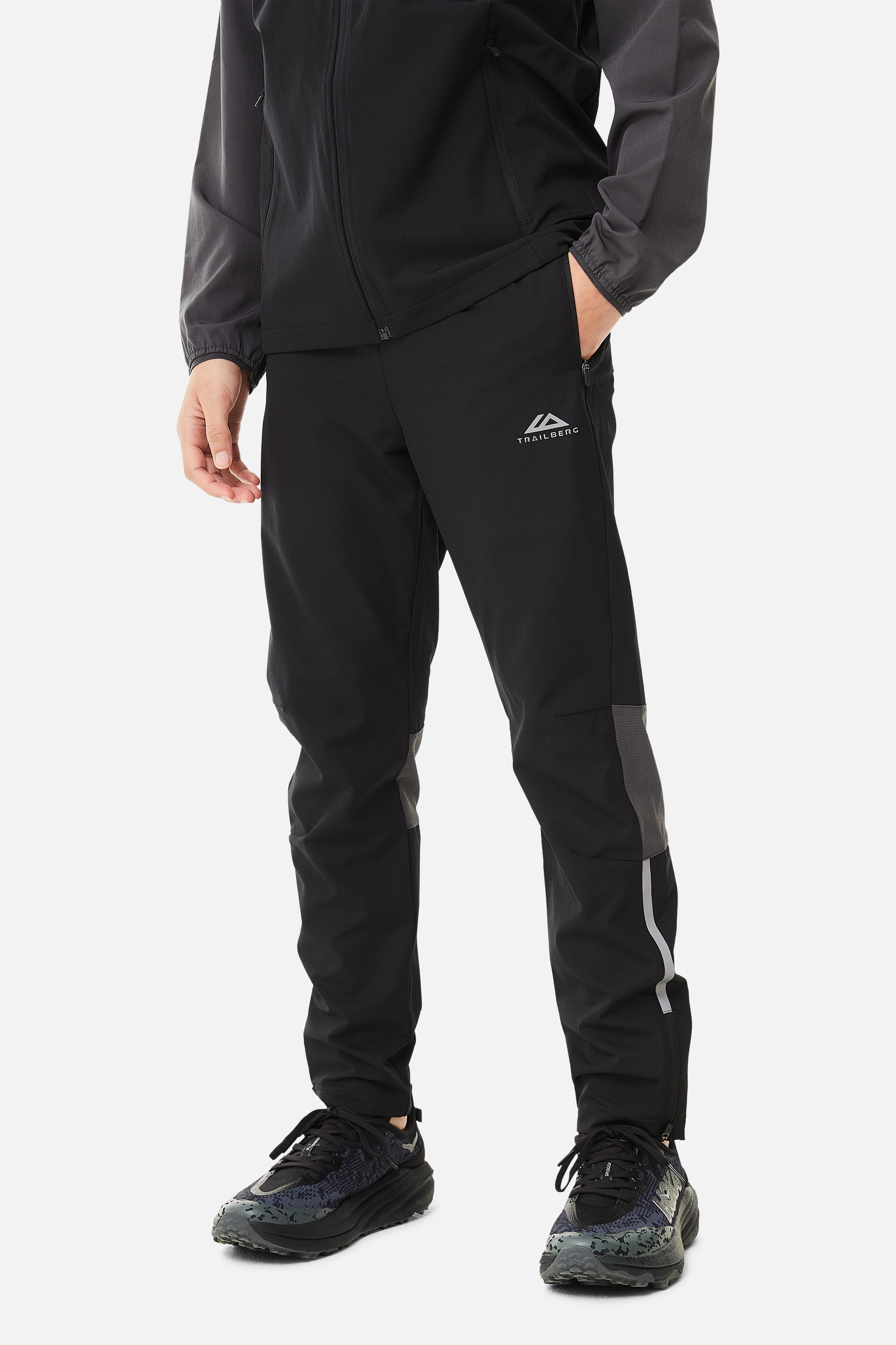 Boys Rapid Keyline Tracksuit - Black/Volcano Grey