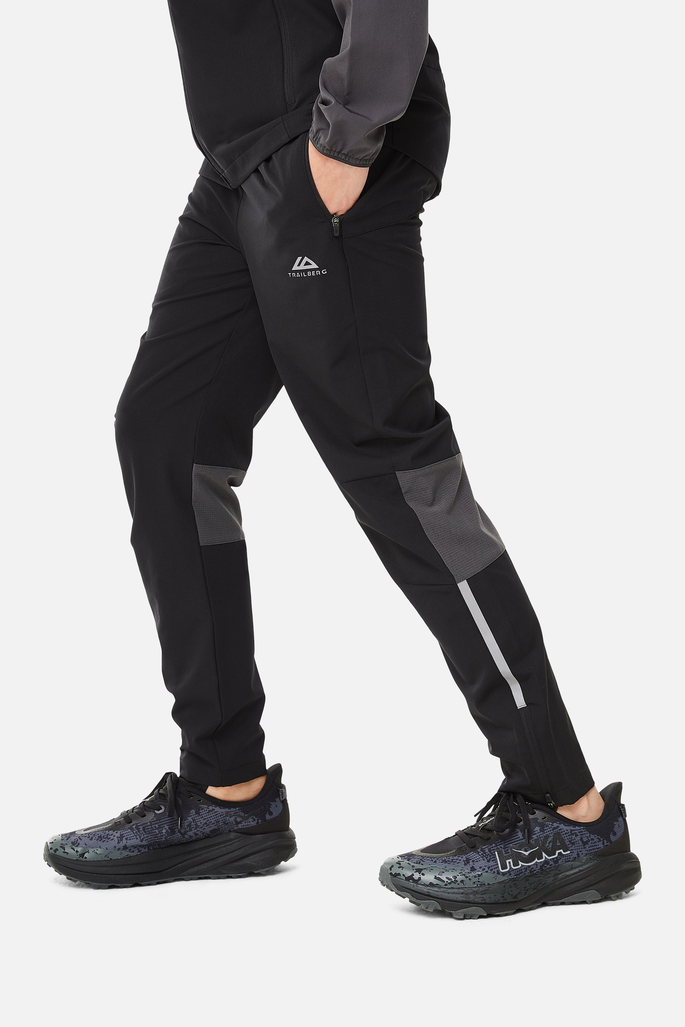 Boys Rapid Keyline Tracksuit - Black/Volcano Grey