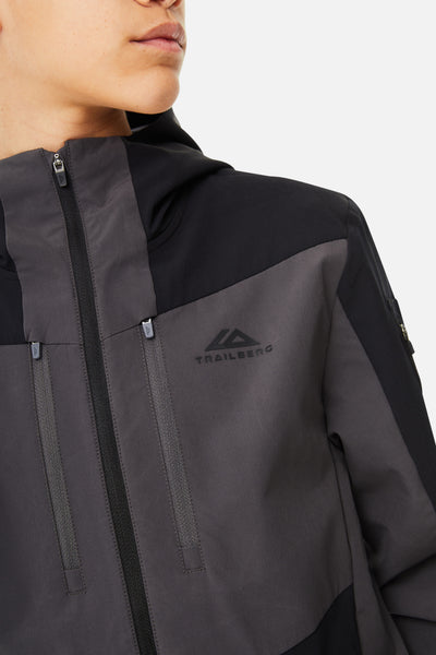 Boys Elbrus Hood - Black/Volcano Grey