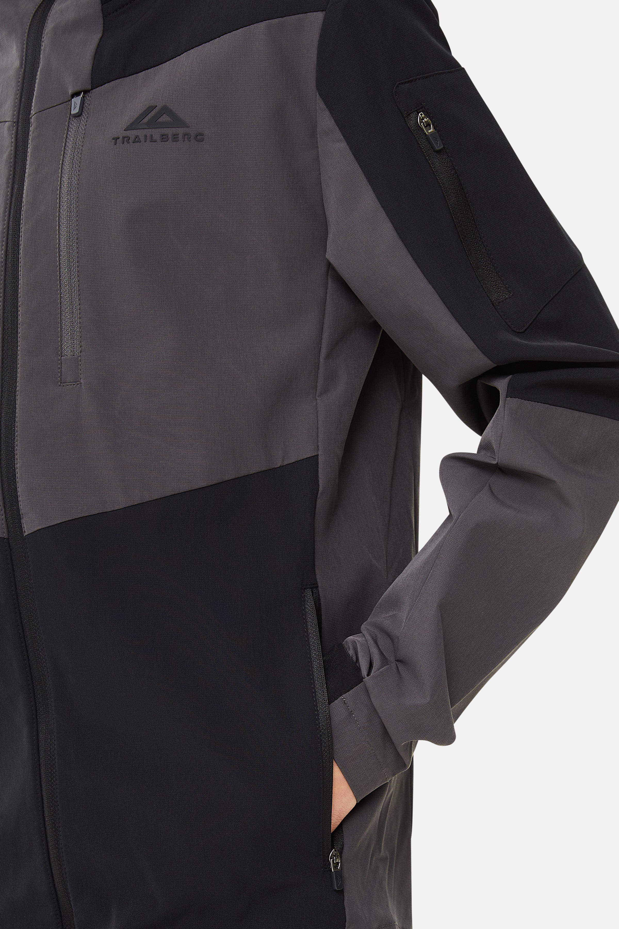 Boys Elbrus Hood - Black/Volcano Grey