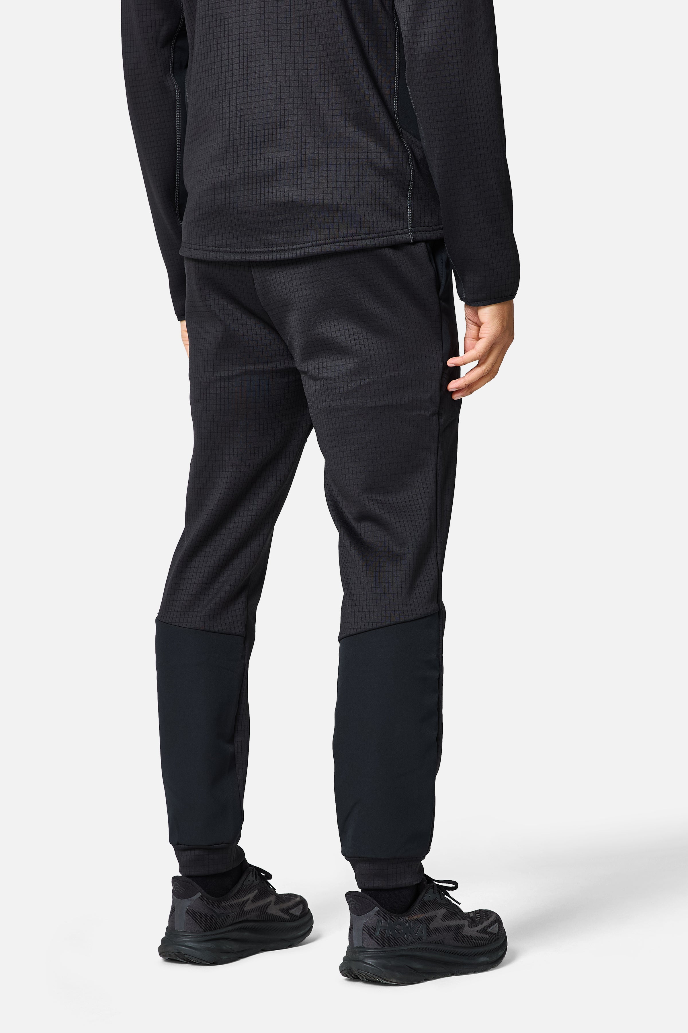 District Gridded Fleece Tracksuit - Black/Volcano Grey