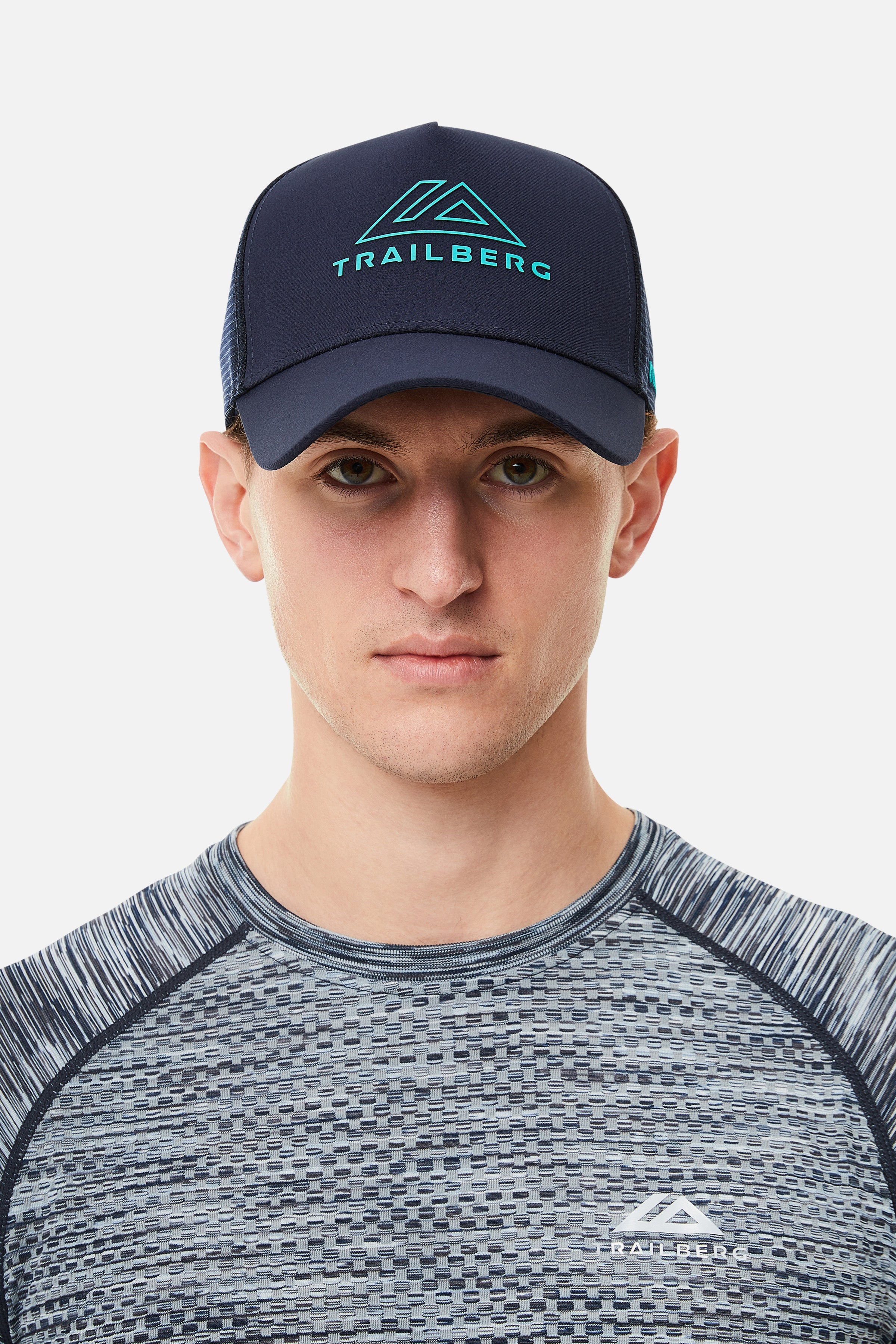 Ridge Trucker Cap - Navy/Tropical Depths
