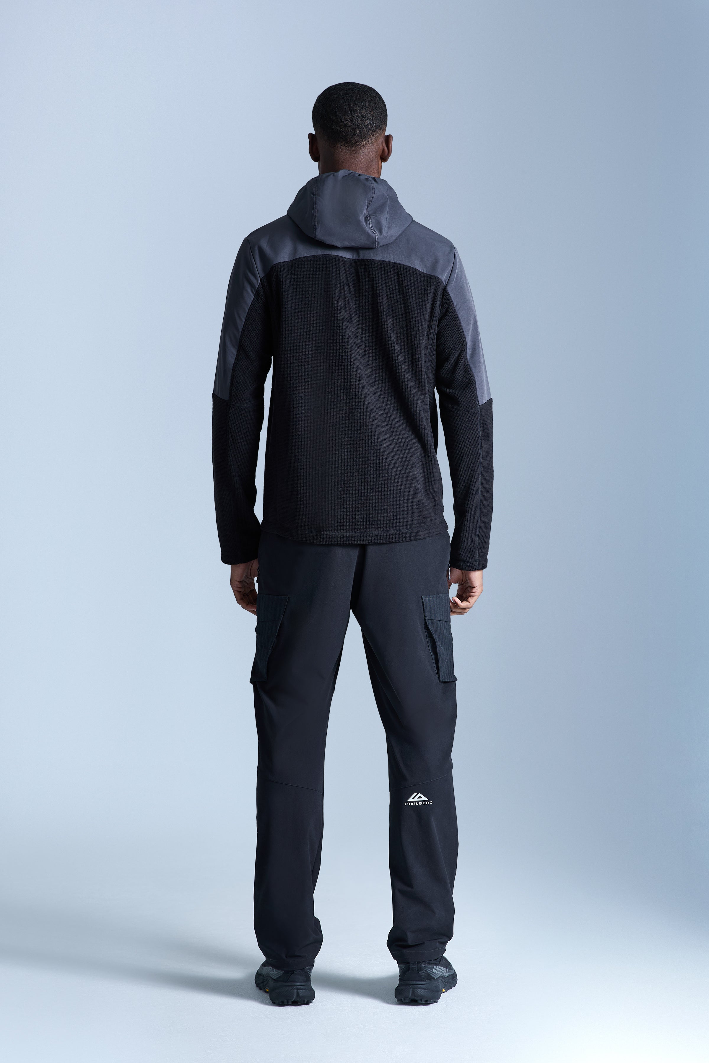 Compass Microfleece Hood - Black/Asphalt