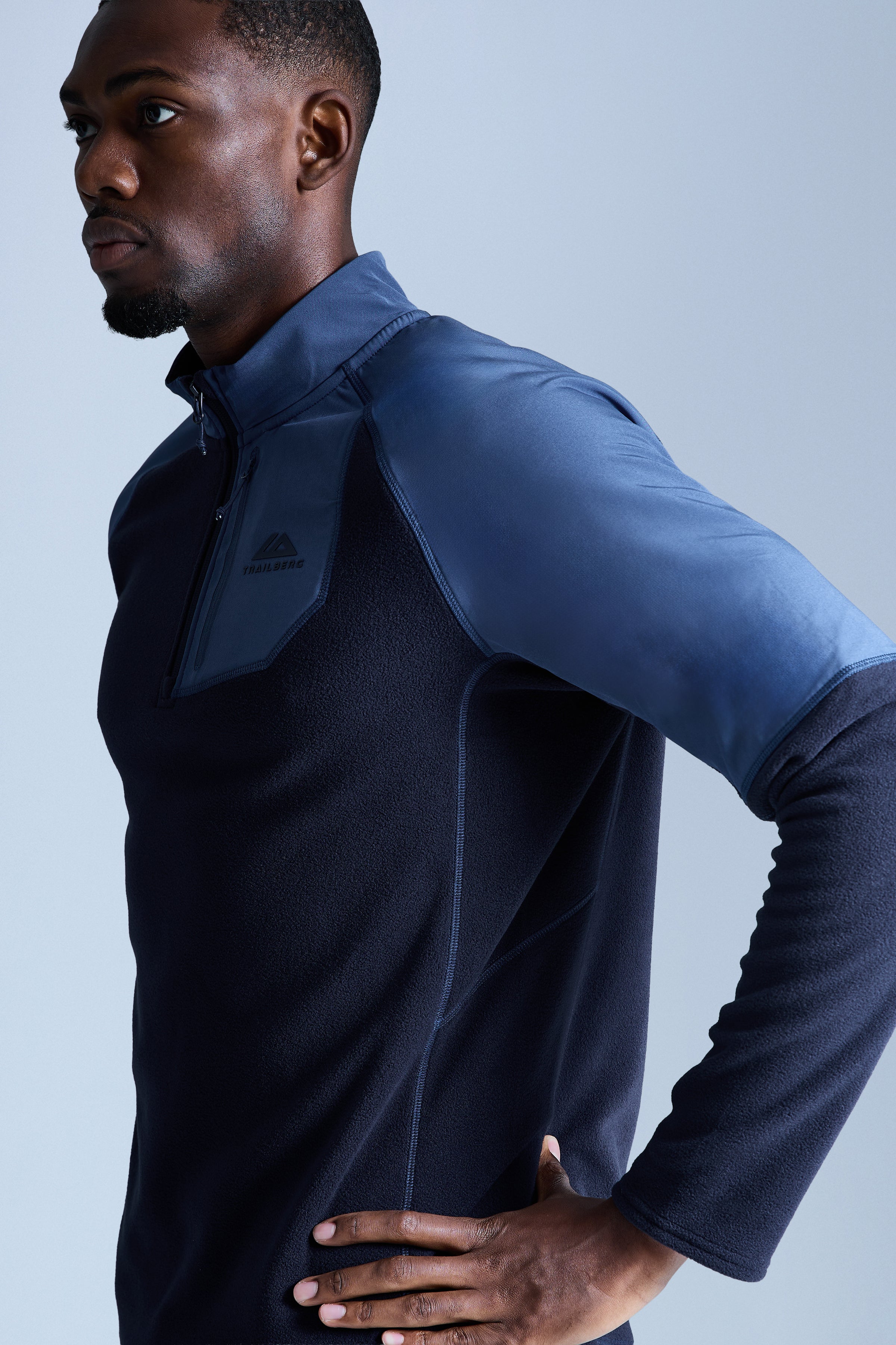 Sierra Microfleece Quarter Zip - Deep Ocean/Aqua Eclipse