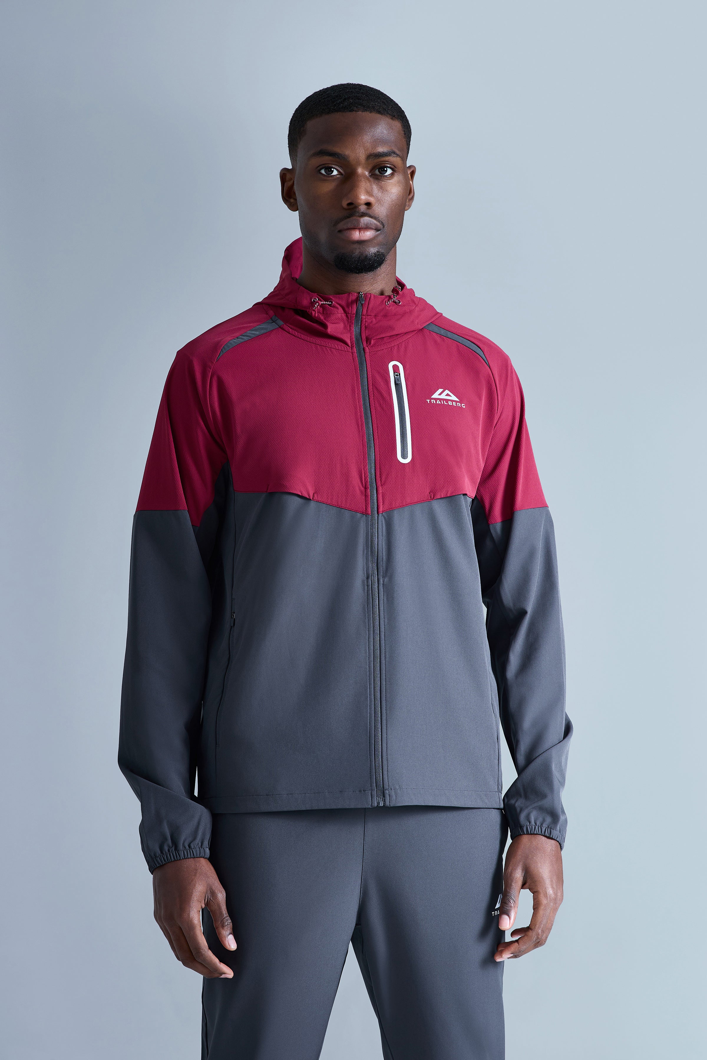 AW25 Cloud Tracksuit - Crimson Velvet/Volcano Grey