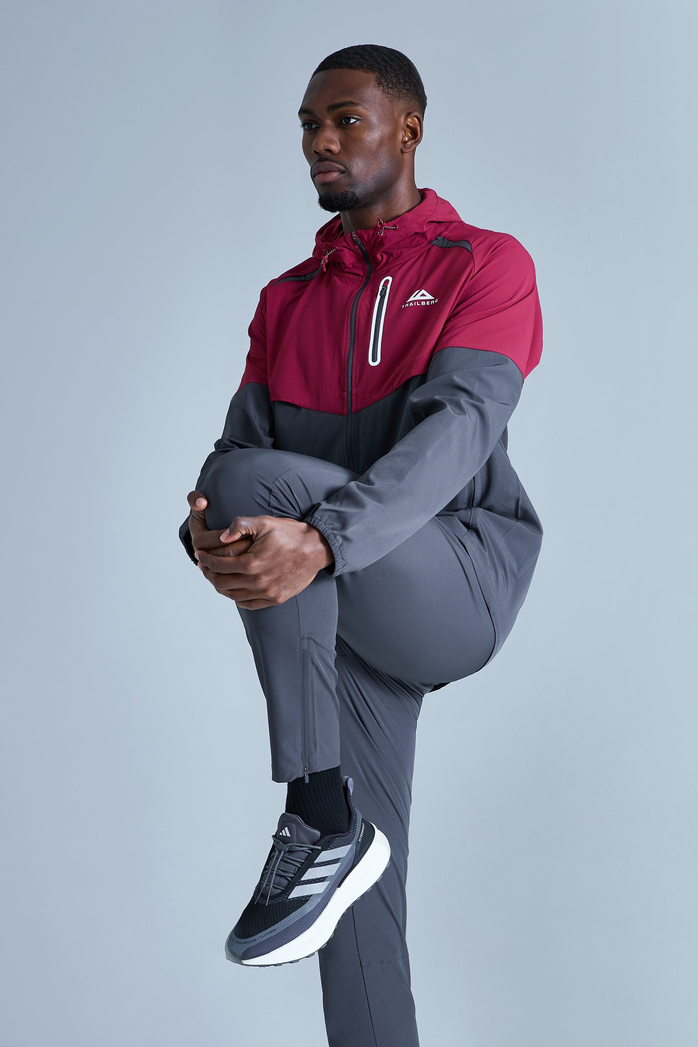 AW25 Cloud Tracksuit - Crimson Velvet/Volcano Grey
