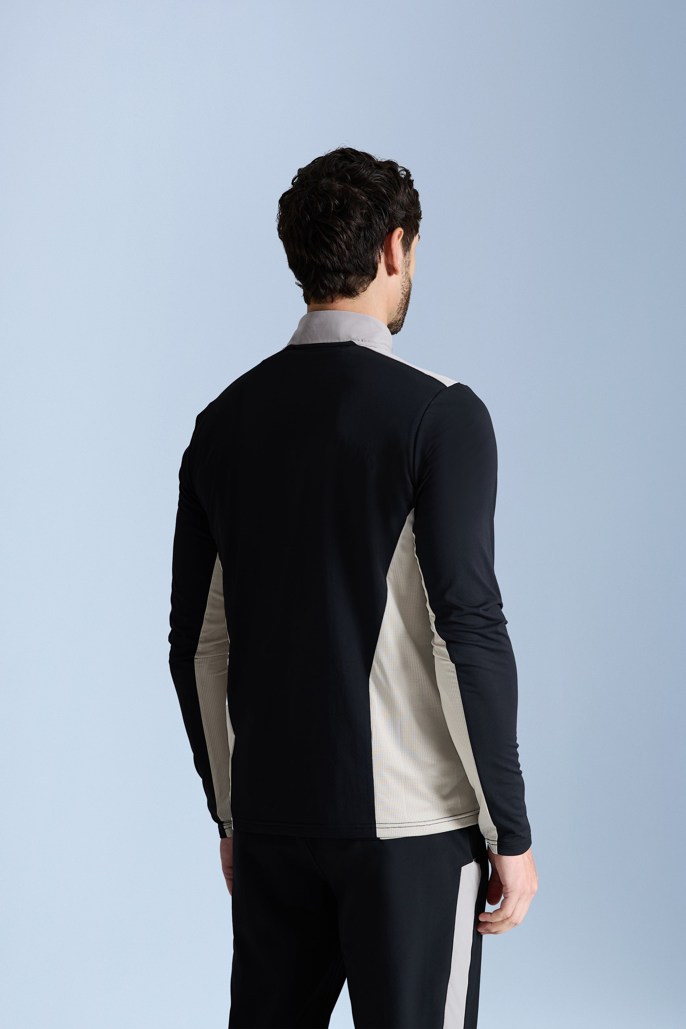 AW25 Triathlon Essentials Quarter Zip Set - Black/Pale Taupe