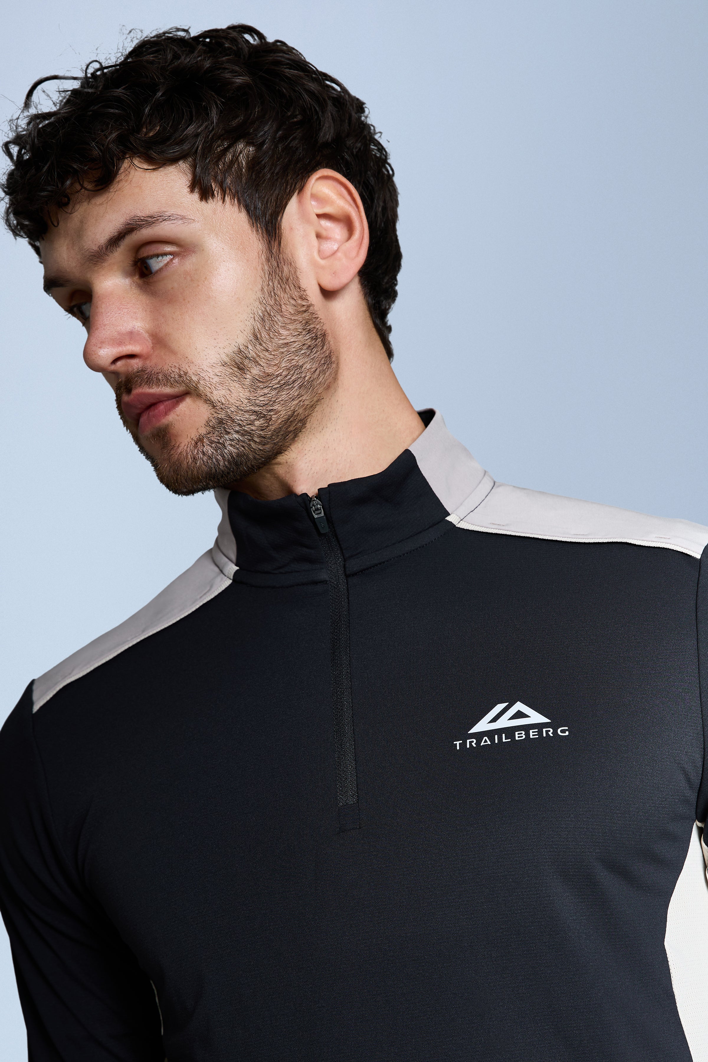 AW25 Triathlon Essentials Quarter Zip Set - Black/Pale Taupe