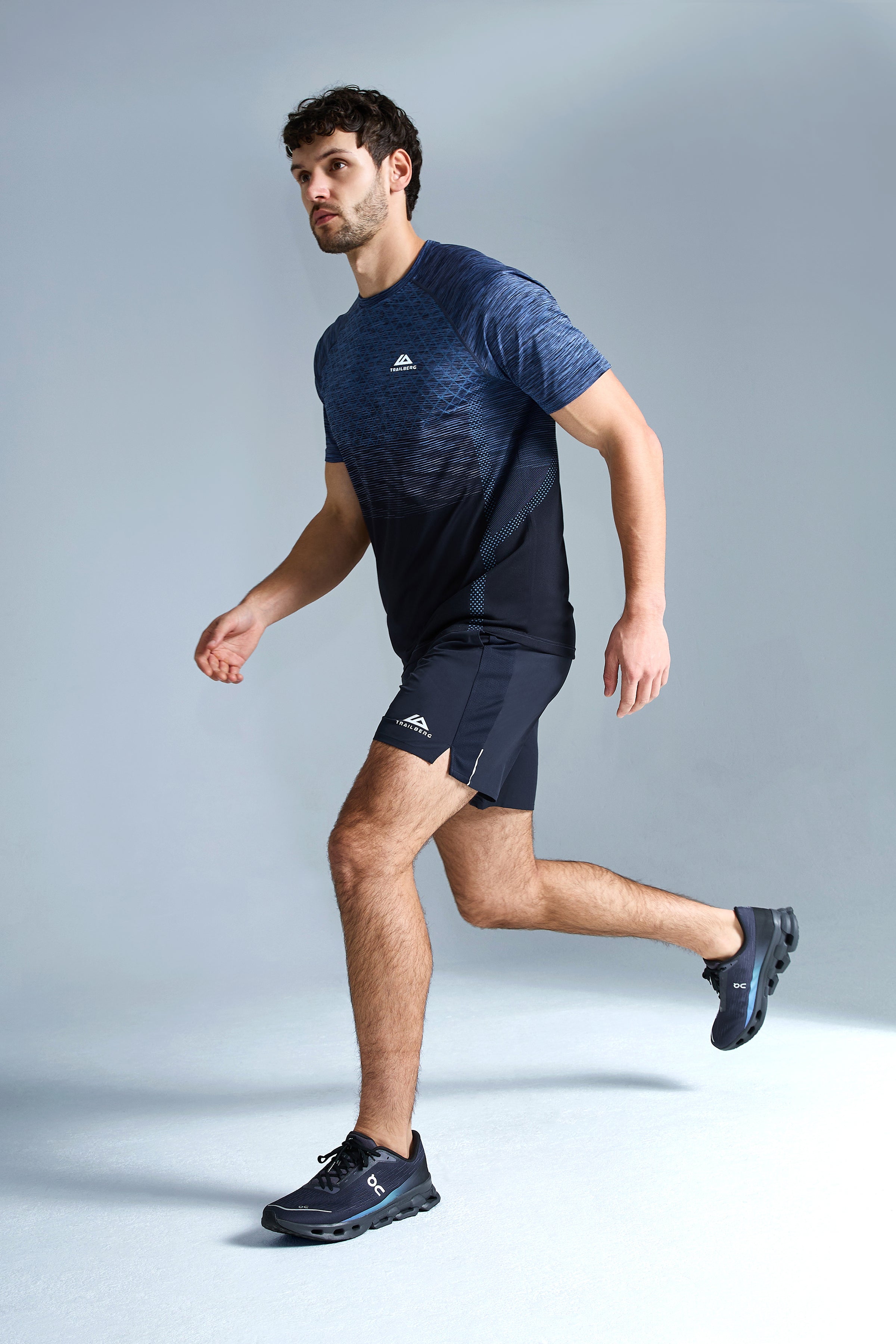Stride Seamless Tee  - Deep Ocean/Aqua Eclipse/Chroma Blue/Voltage Blue