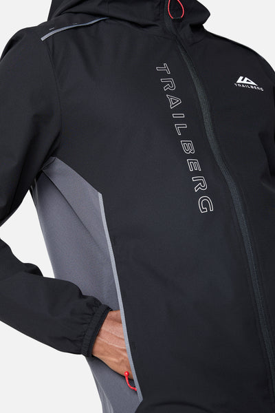 SS26 Triathlon Windbreaker - Black/Volcano Grey/Blazing Red