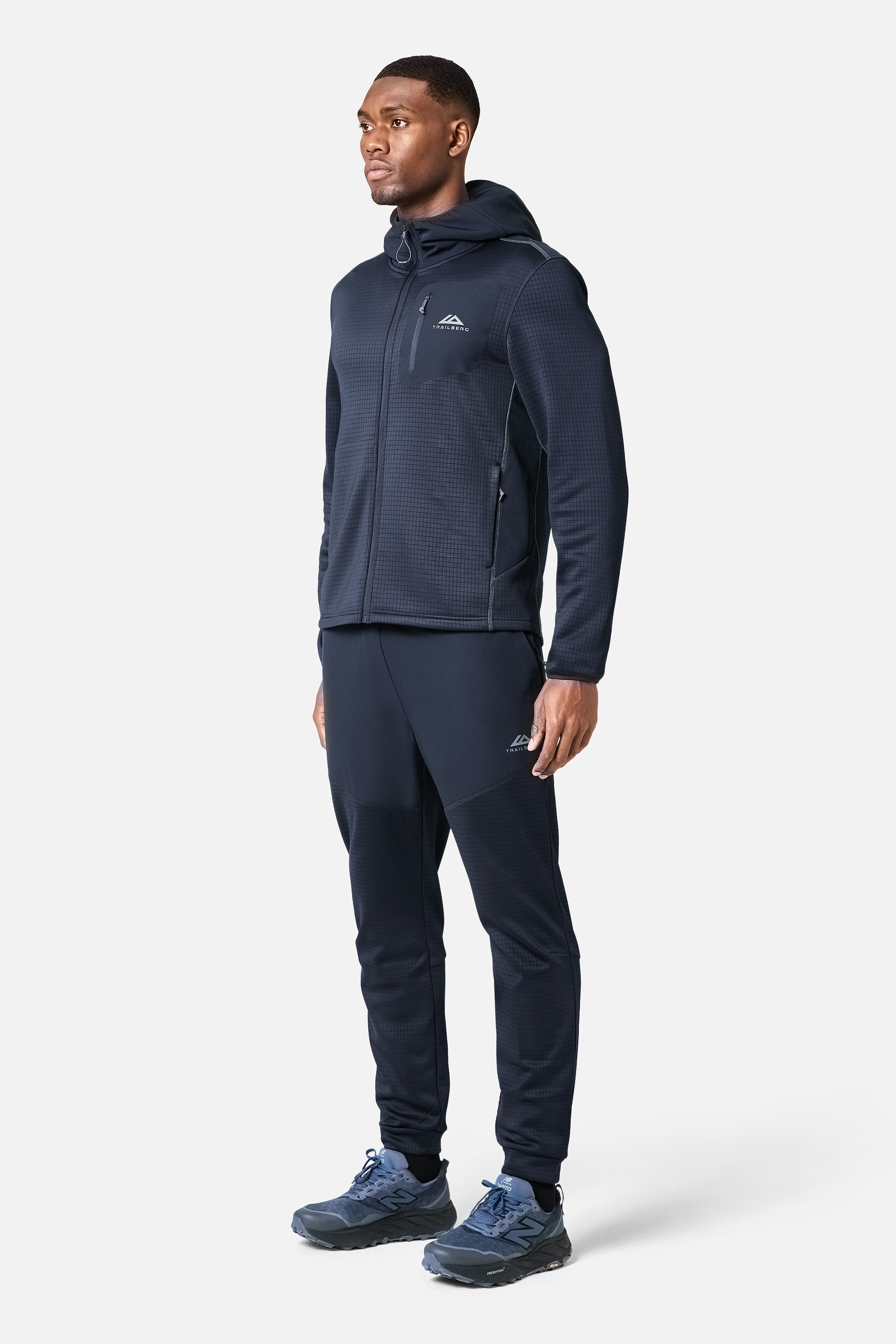 District Gridded Fleece Triset - Deep Ocean/Storm Grey