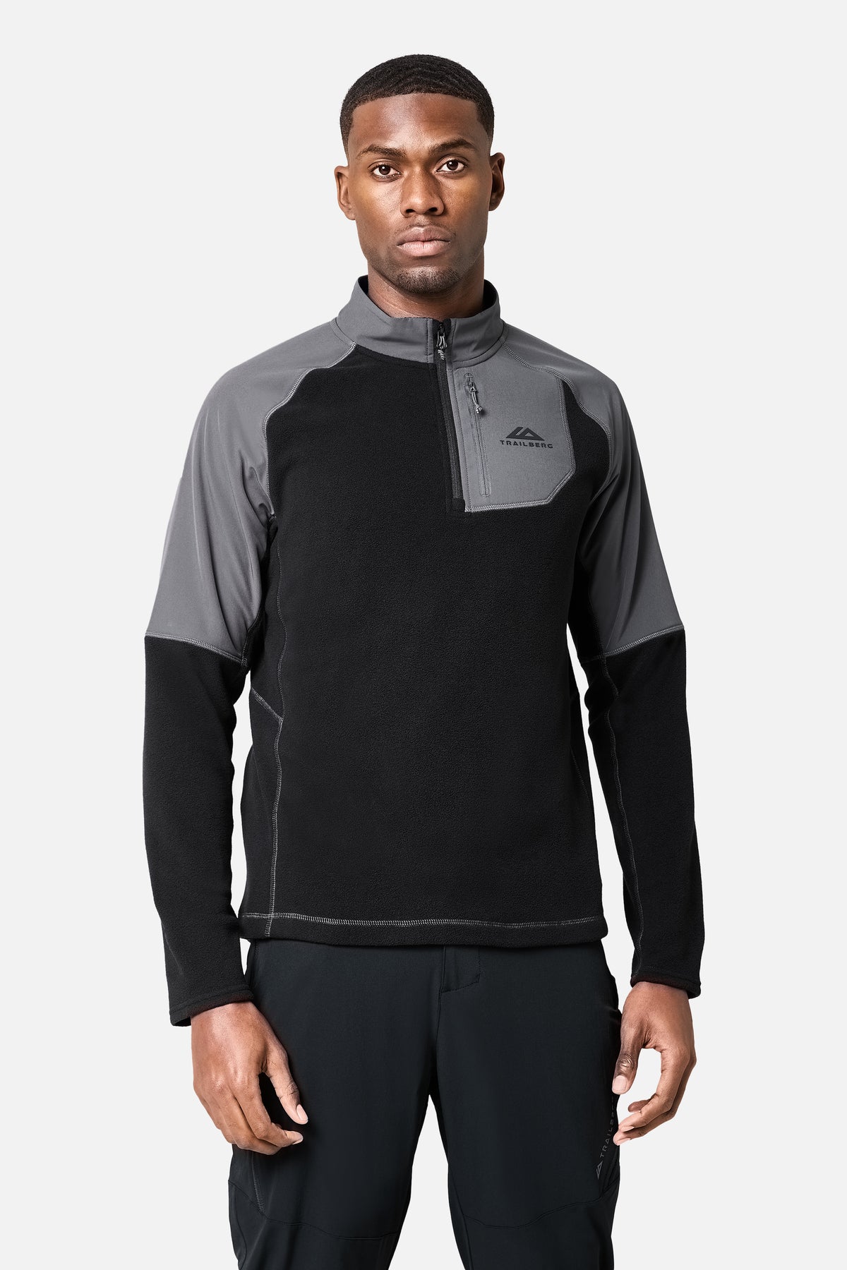 Sierra 1 4 Zip Black Asphalt