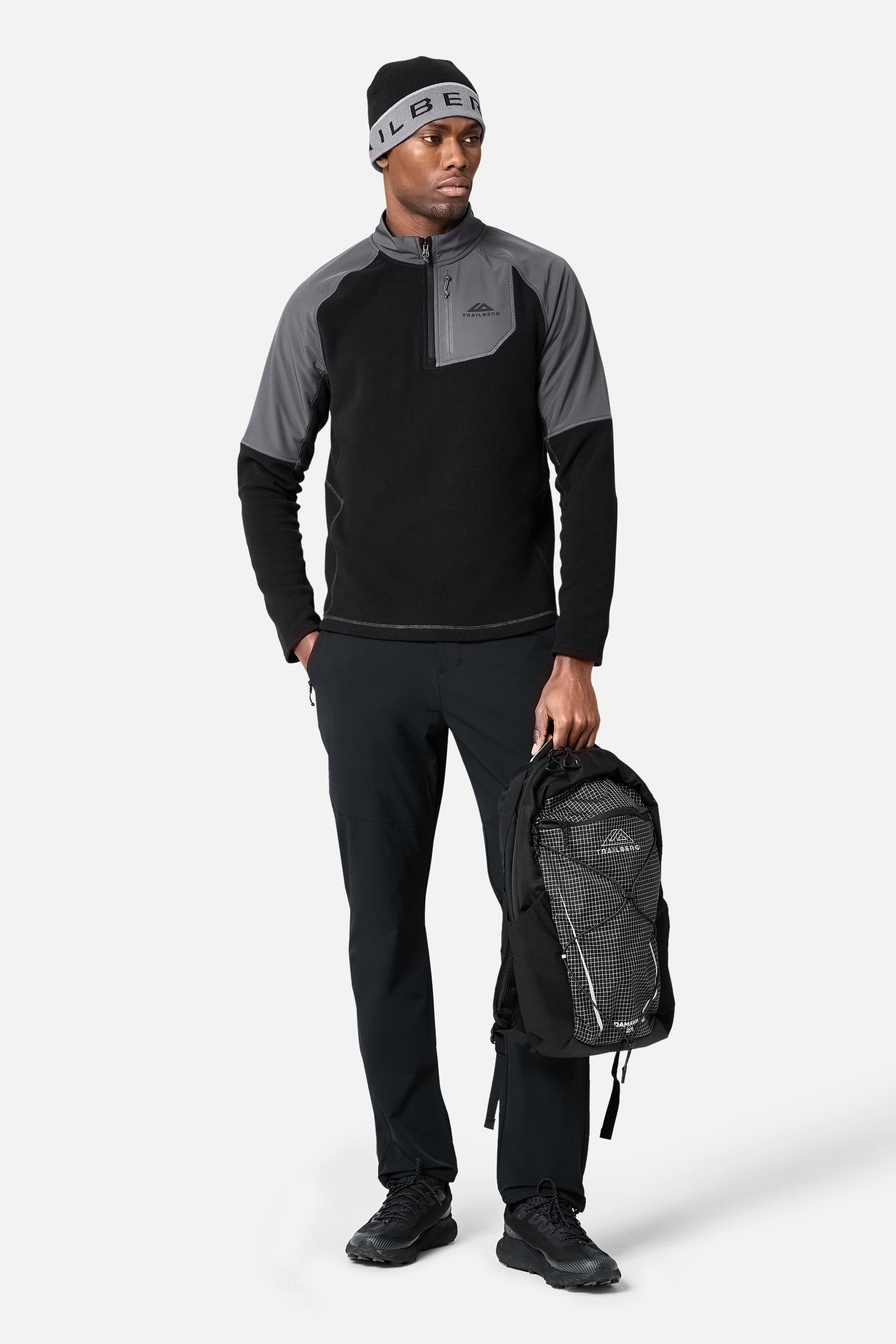 ドラヒ Sierra 1/4 Zip - Black/Asphalt