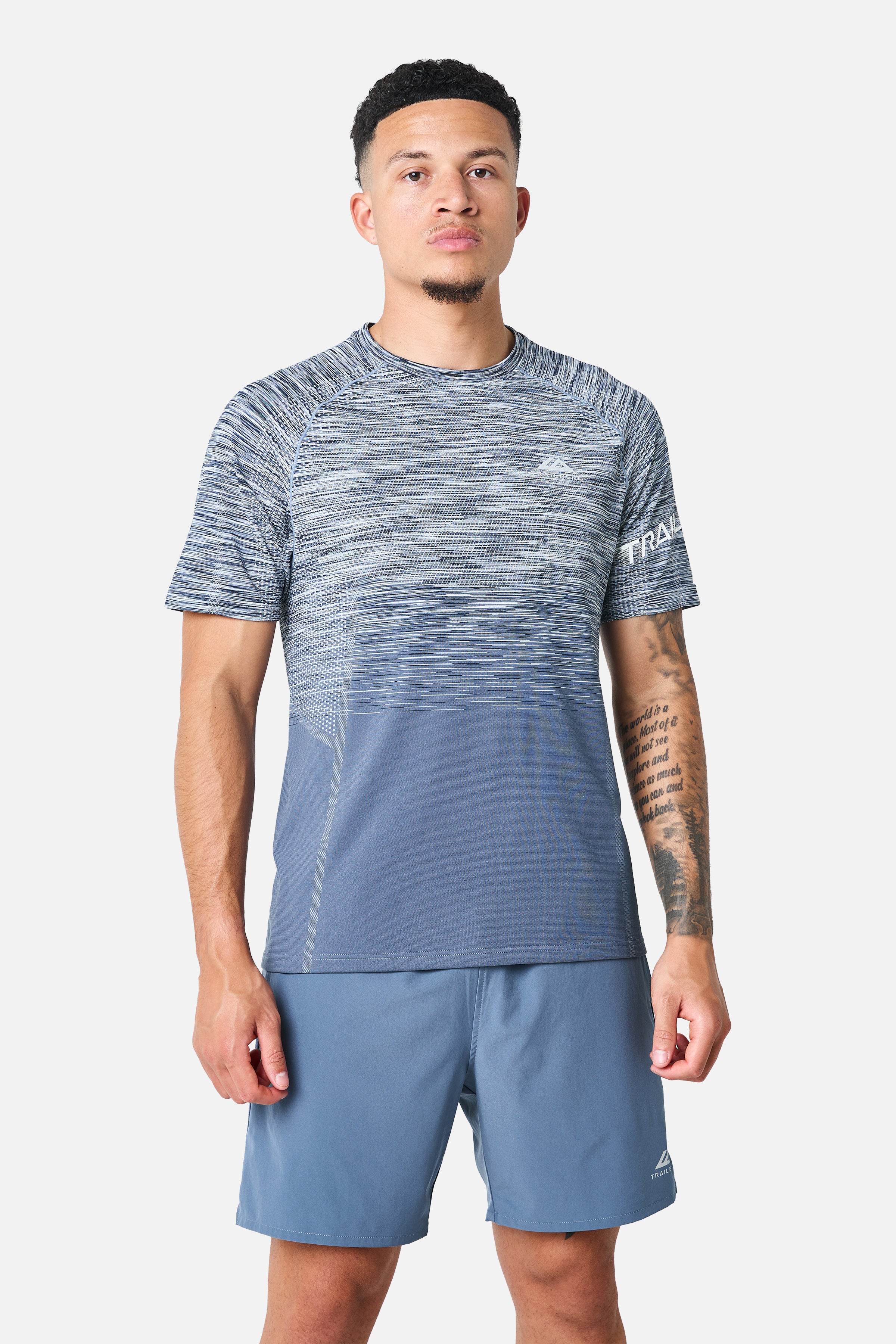 Arc Seamless Tee - Breeze/Storm Blue/Skylar/White