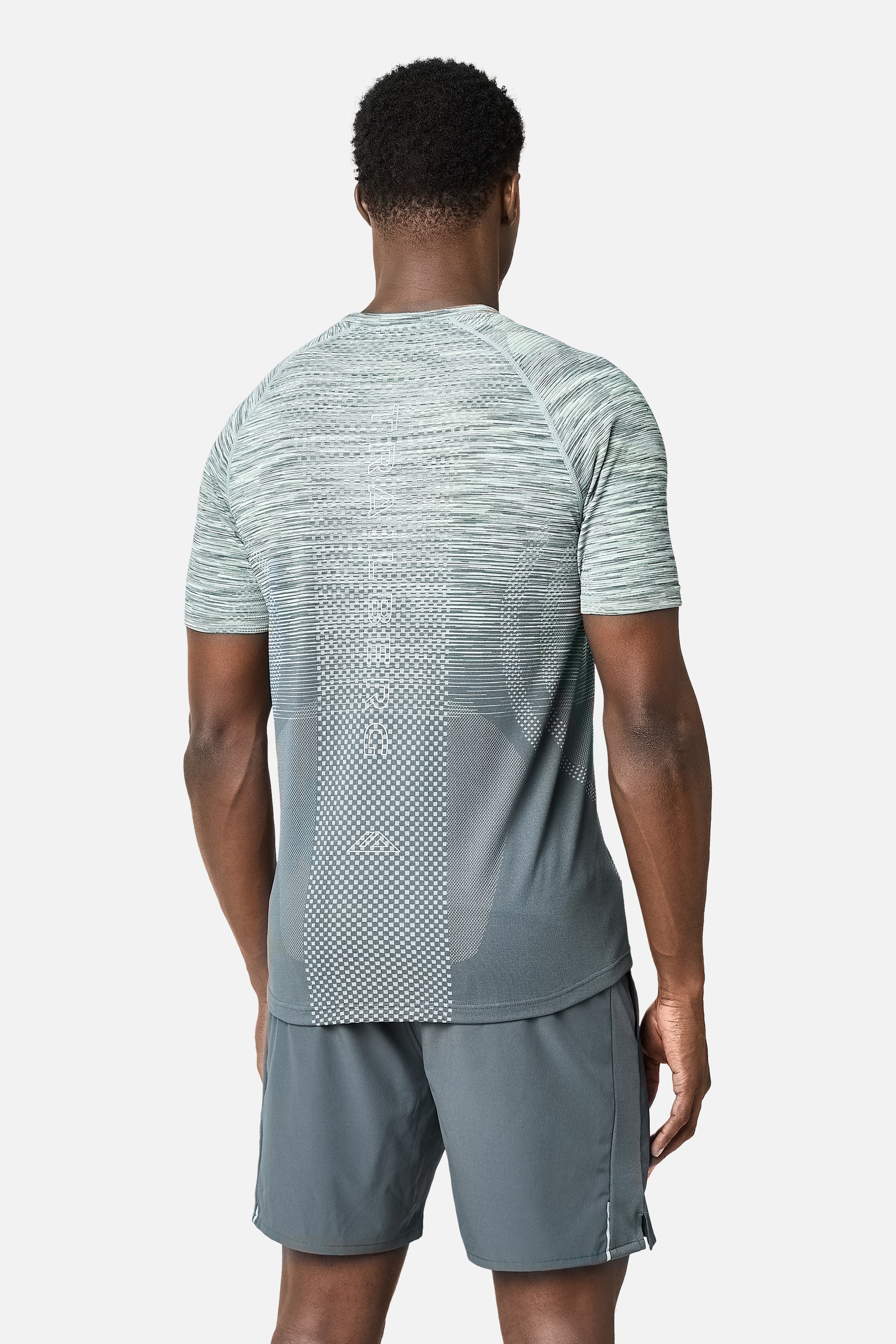 Apex Seamless Tee - Lunar Grey/Graphite Grey/Neon Lime