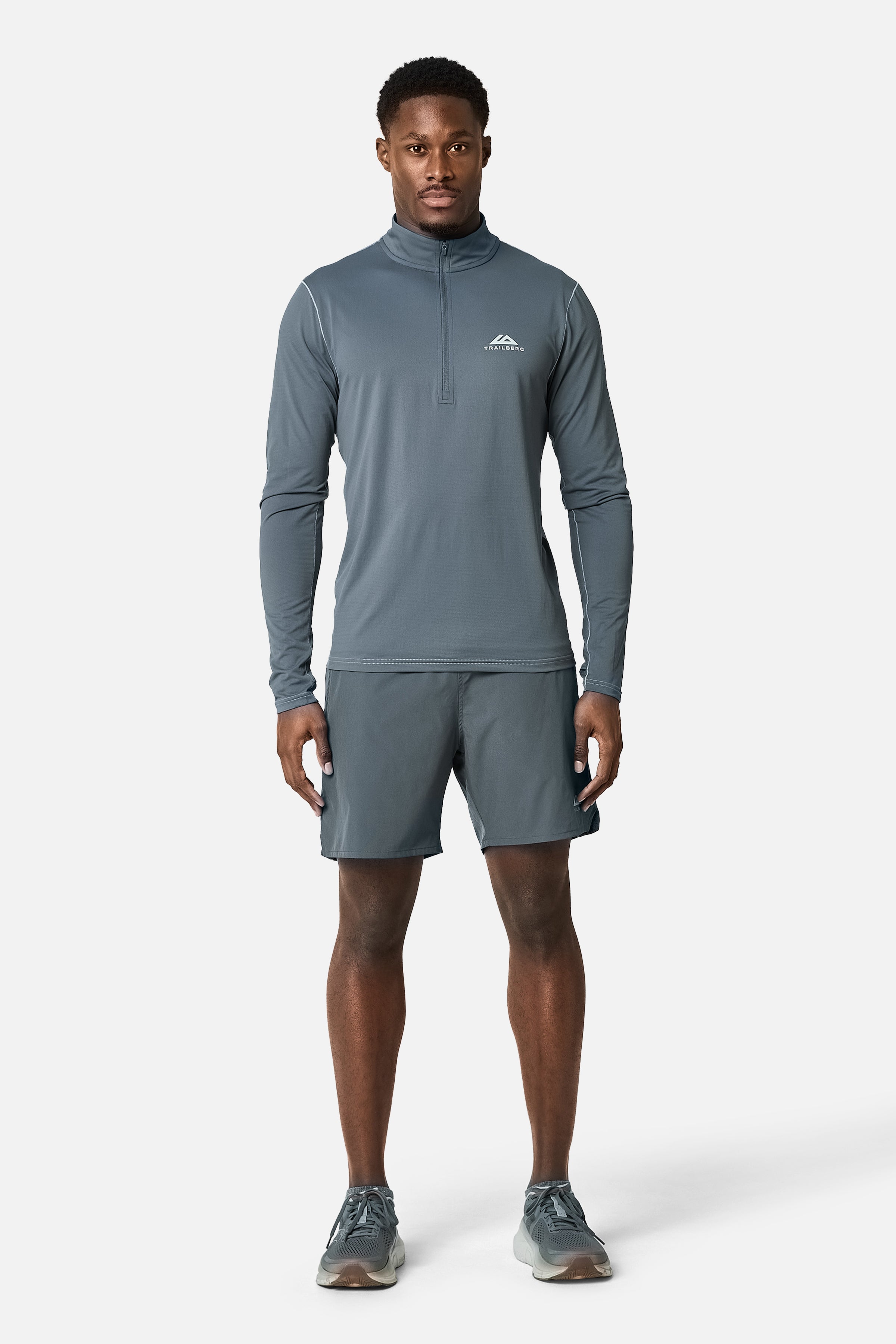Nucleus 1/4 Zip Essentials 2.0 Twinset - Graphite Grey