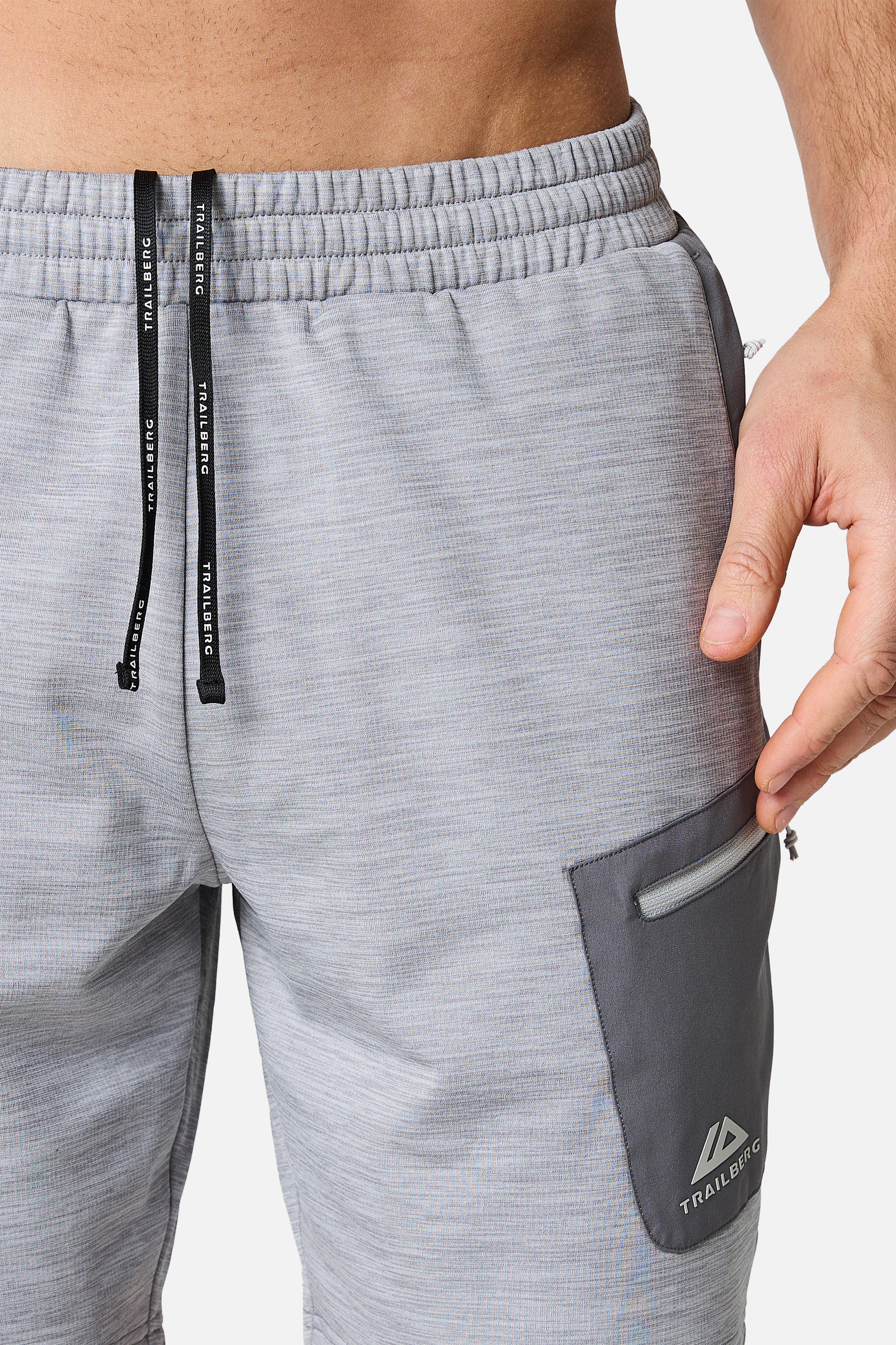 Vale Gridded Fleece Twinset - Lunar Grey Marl/Nightfall Grey