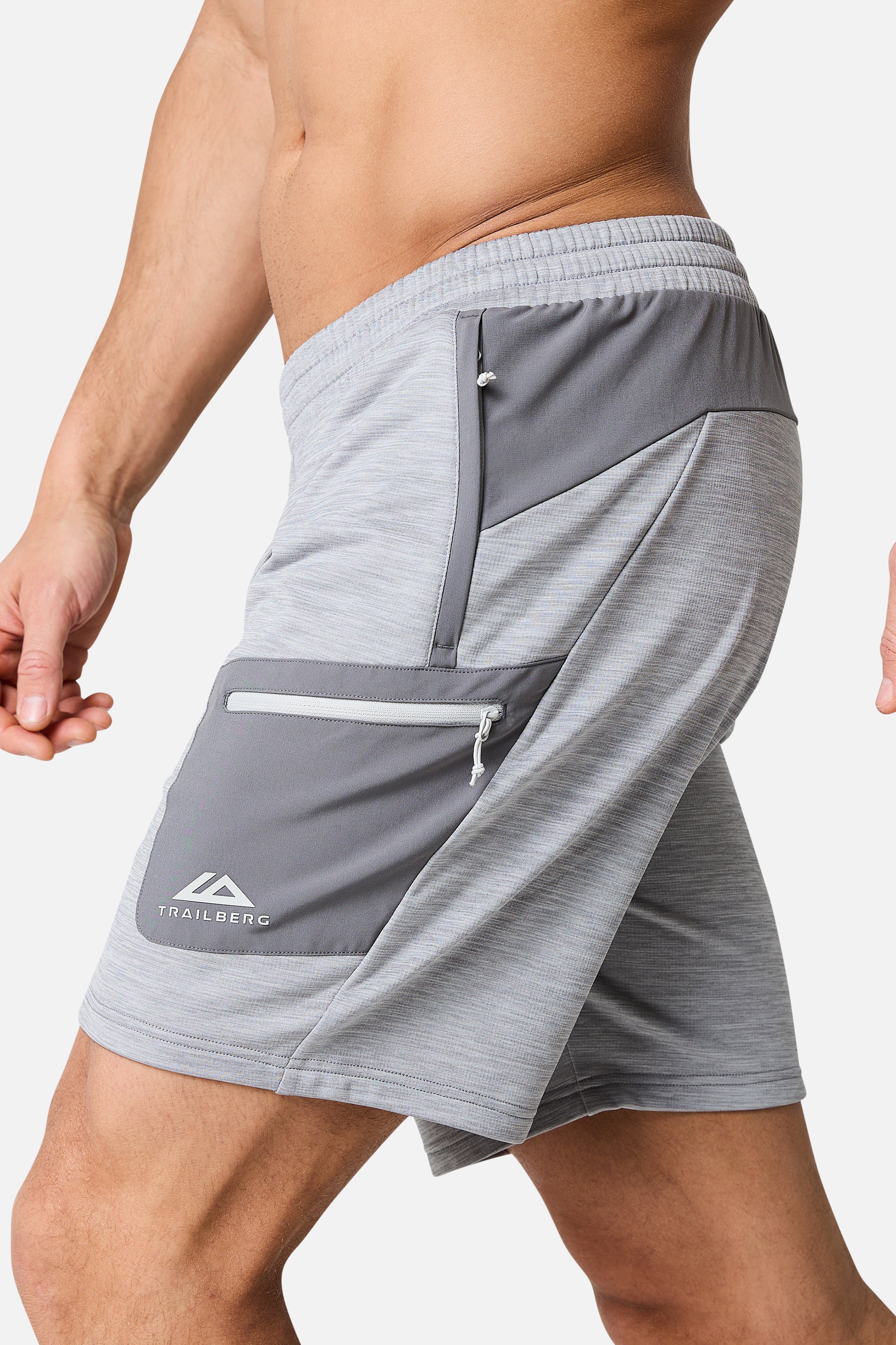 Vale Gridded Fleece Twinset - Lunar Grey Marl/Nightfall Grey