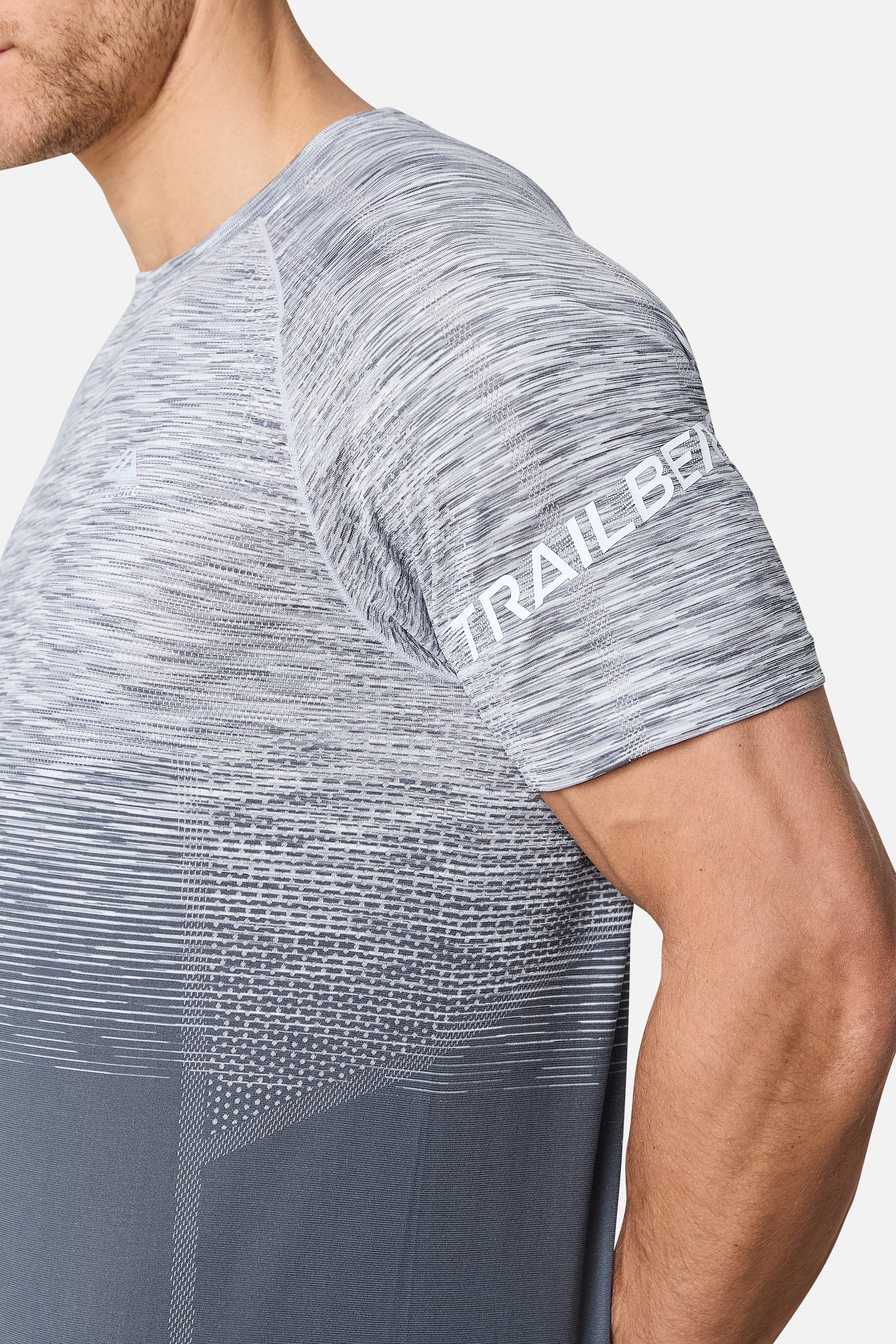 Arc Seamless Tee - Graphite Grey/Lunar Grey/White