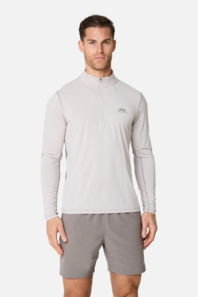 Nucleus 1/4 Zip Essentials 2.0 Twinset - Mocha/Pebblestone