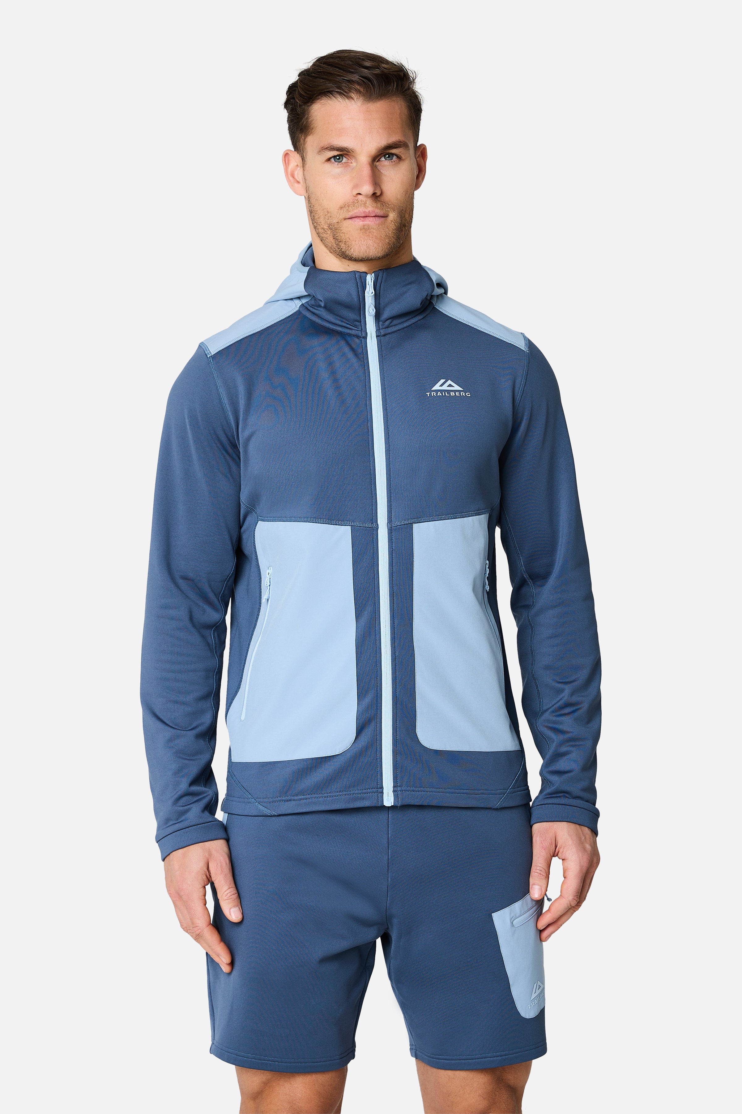 Vale Gridded Fleece Twinset - Breeze/Skylar