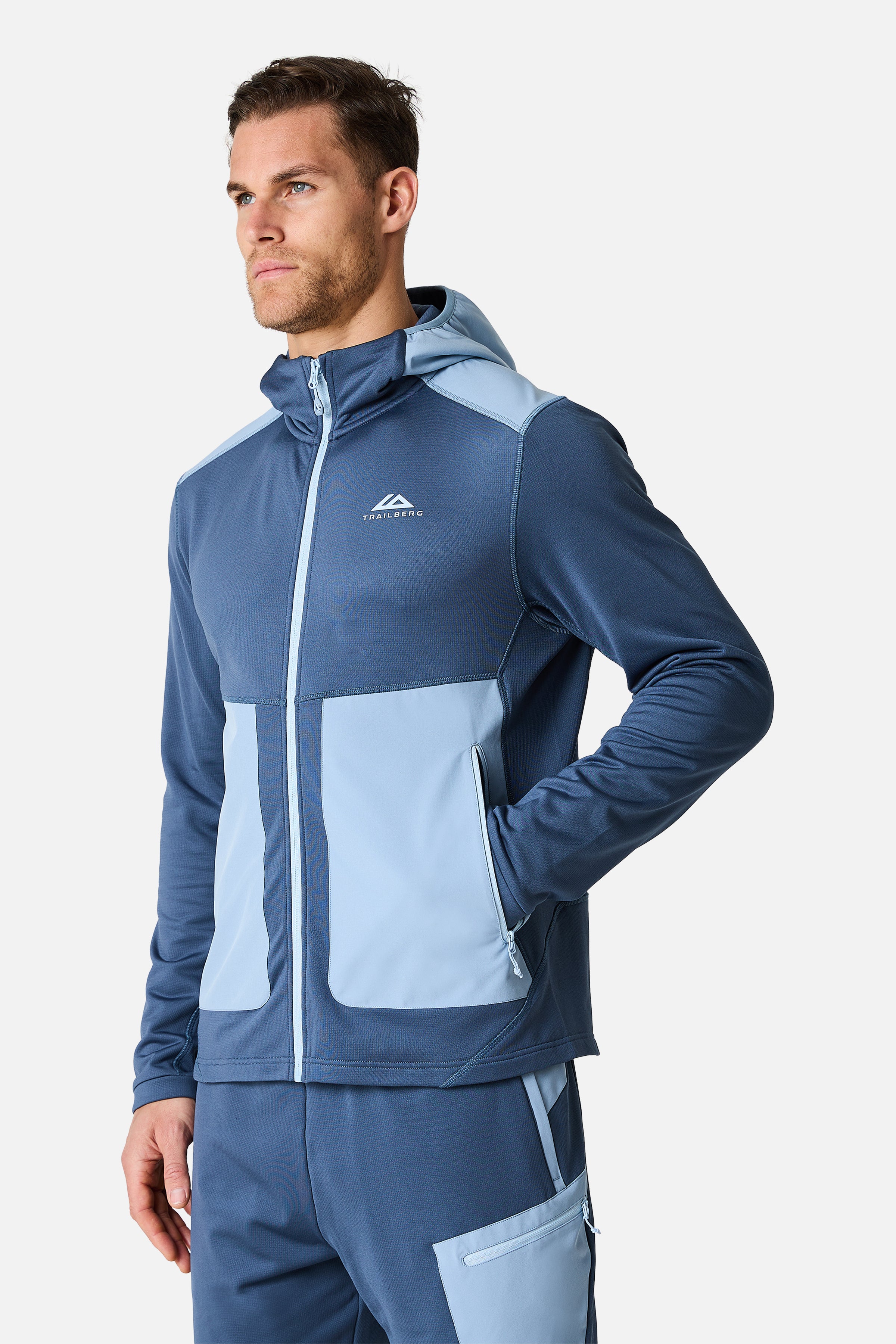 Vale Gridded Fleece Twinset - Breeze/Skylar