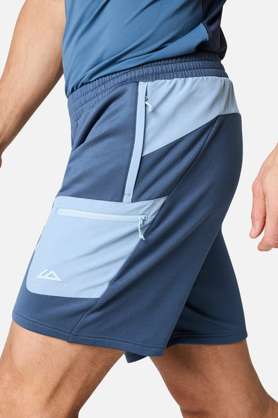 Vale Gridded Fleece Short - Breeze/Skylar