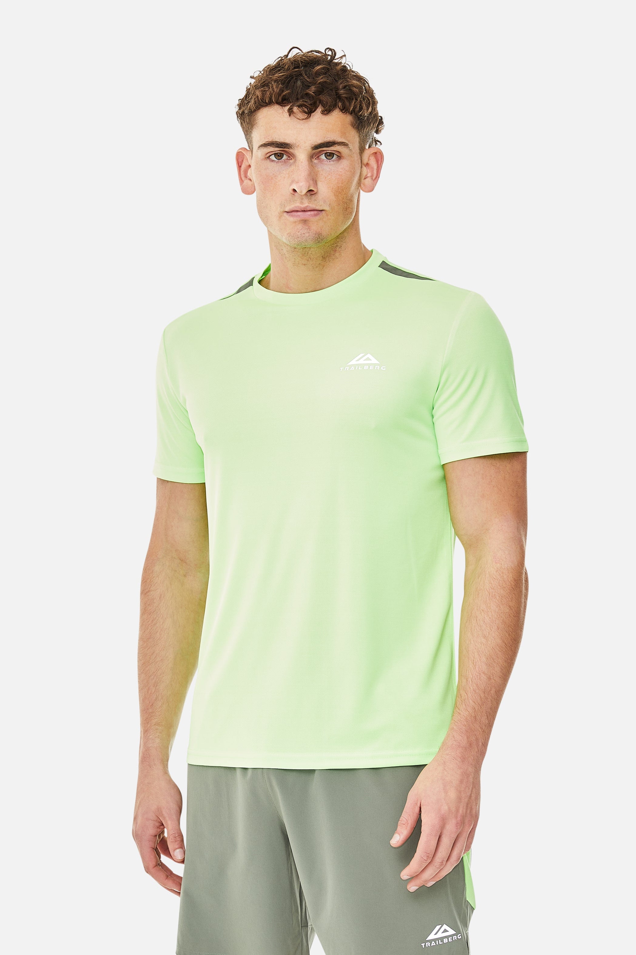 Cloud SS25 Tee - Pine Dust/Neon Lime
