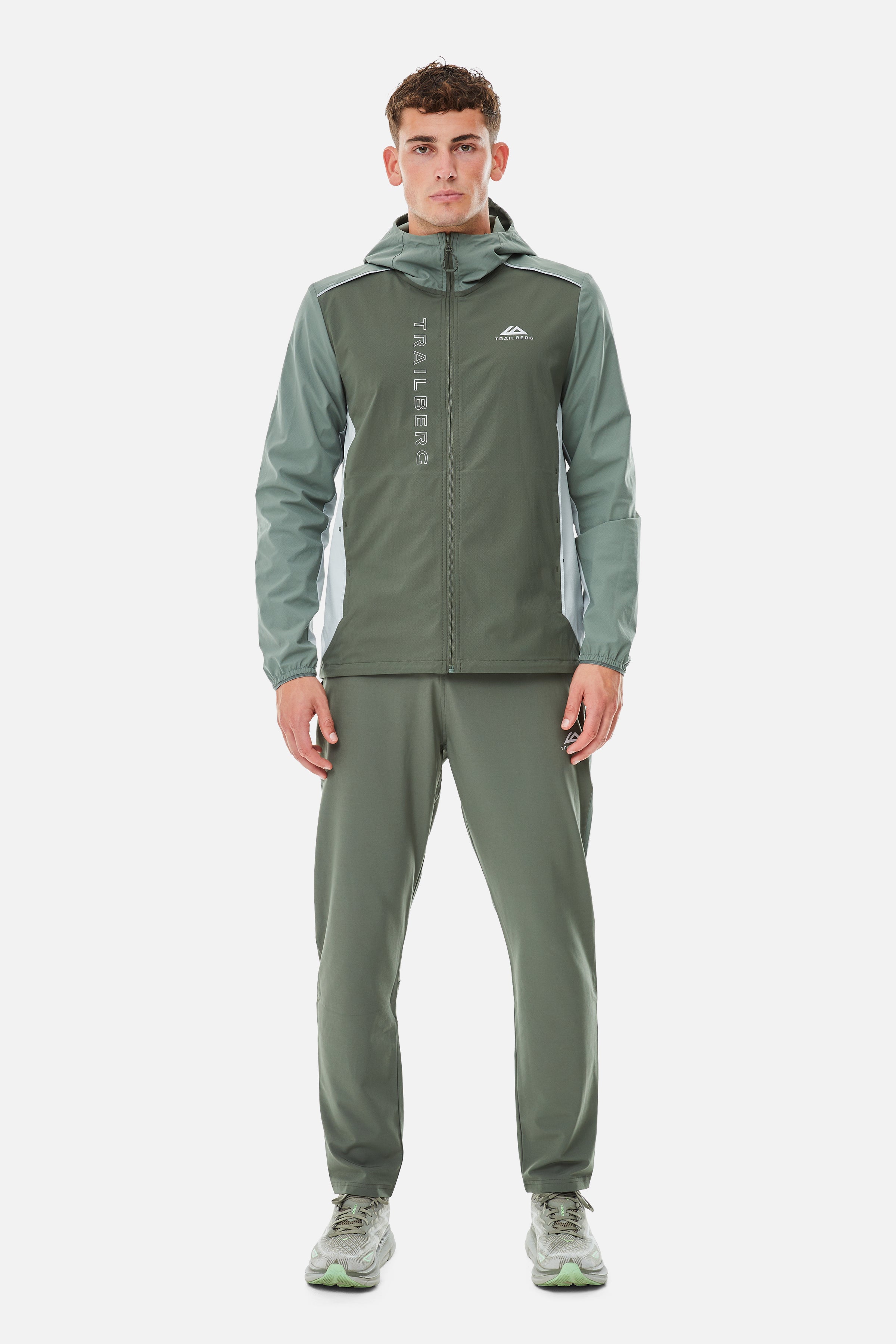 AW25 Triathlon Tracksuit - Pine Dust/Dark Fern