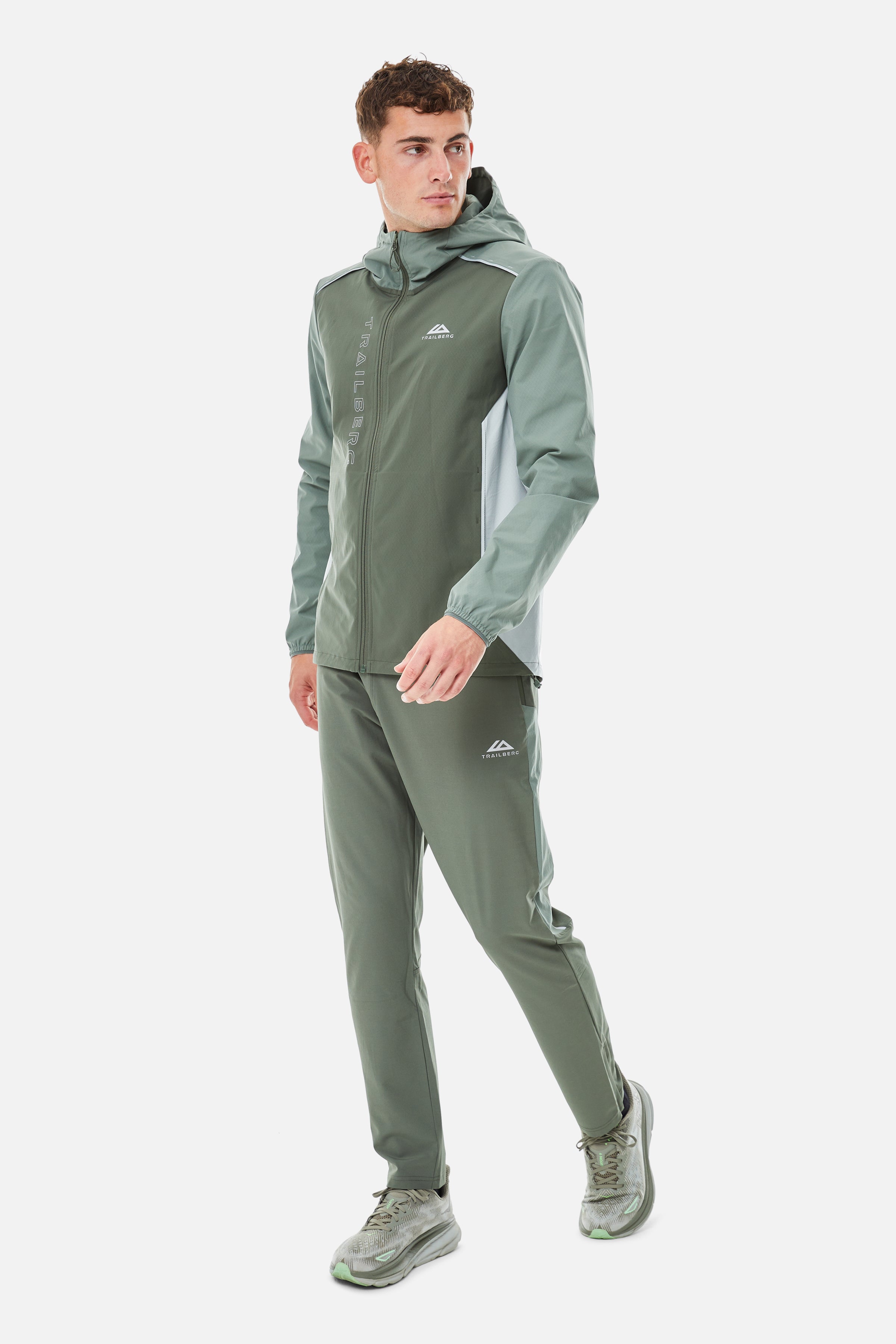 AW25 Triathlon Tracksuit - Pine Dust/Dark Fern