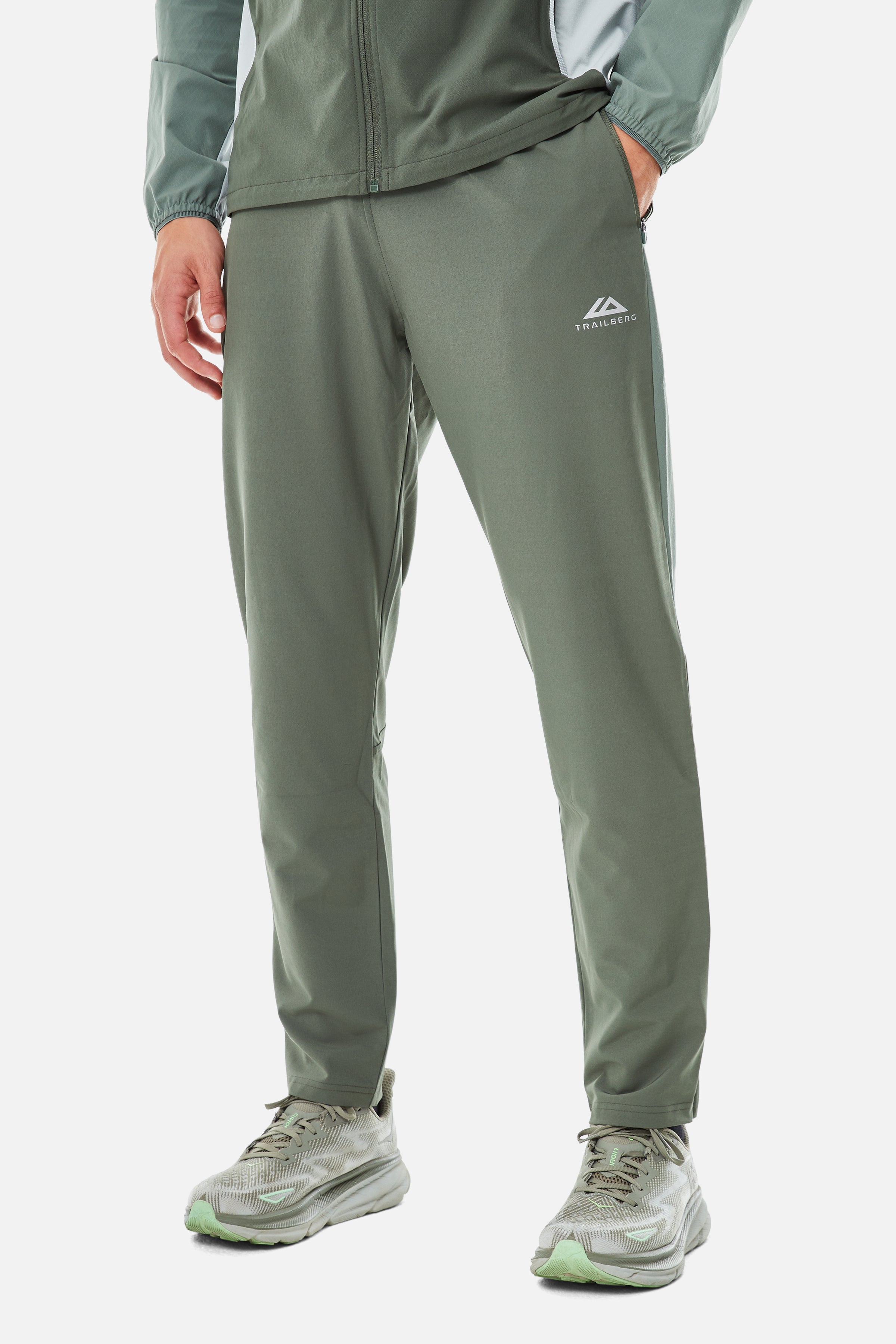 AW25 Triathlon Tracksuit - Pine Dust/Dark Fern